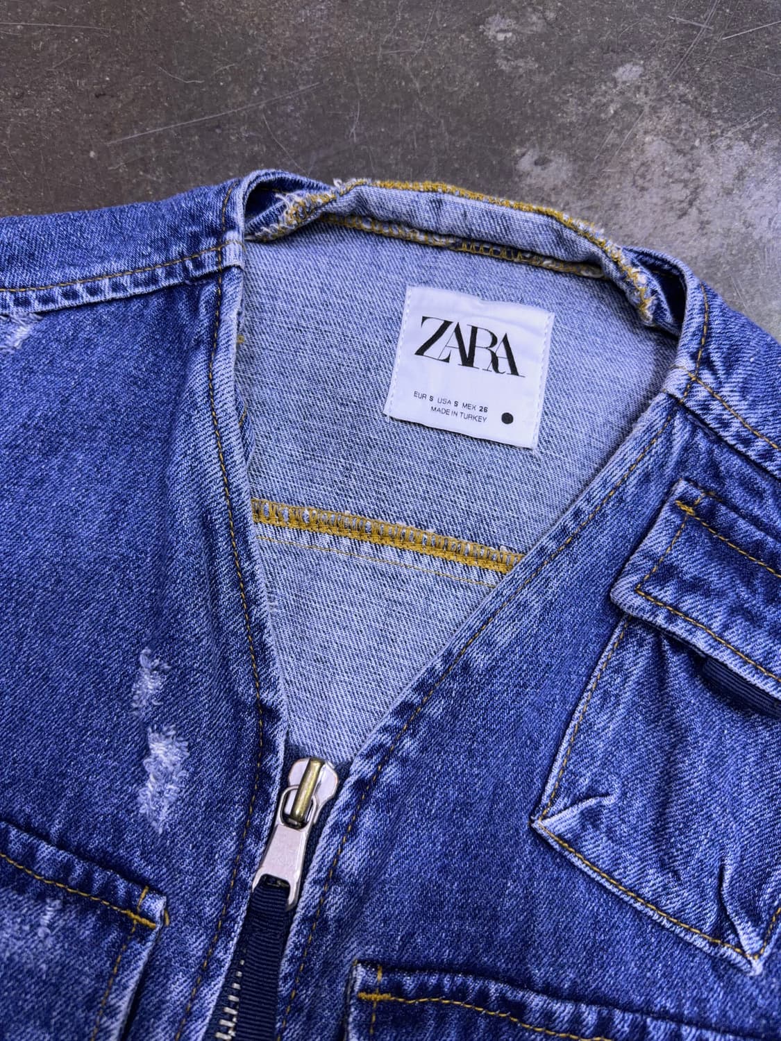 자라 유틸리티 멀티포켓 빈티지 베스트 조끼 S 상품이미지6