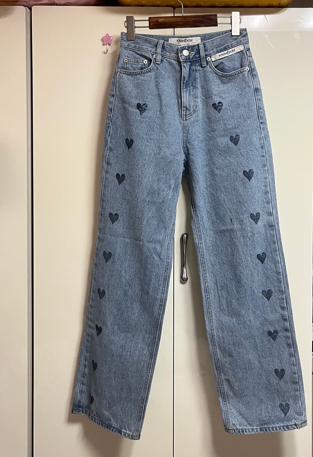 KIMHEKIM 킴해킴 하트 데님 와이드 팬츠 상품이미지1