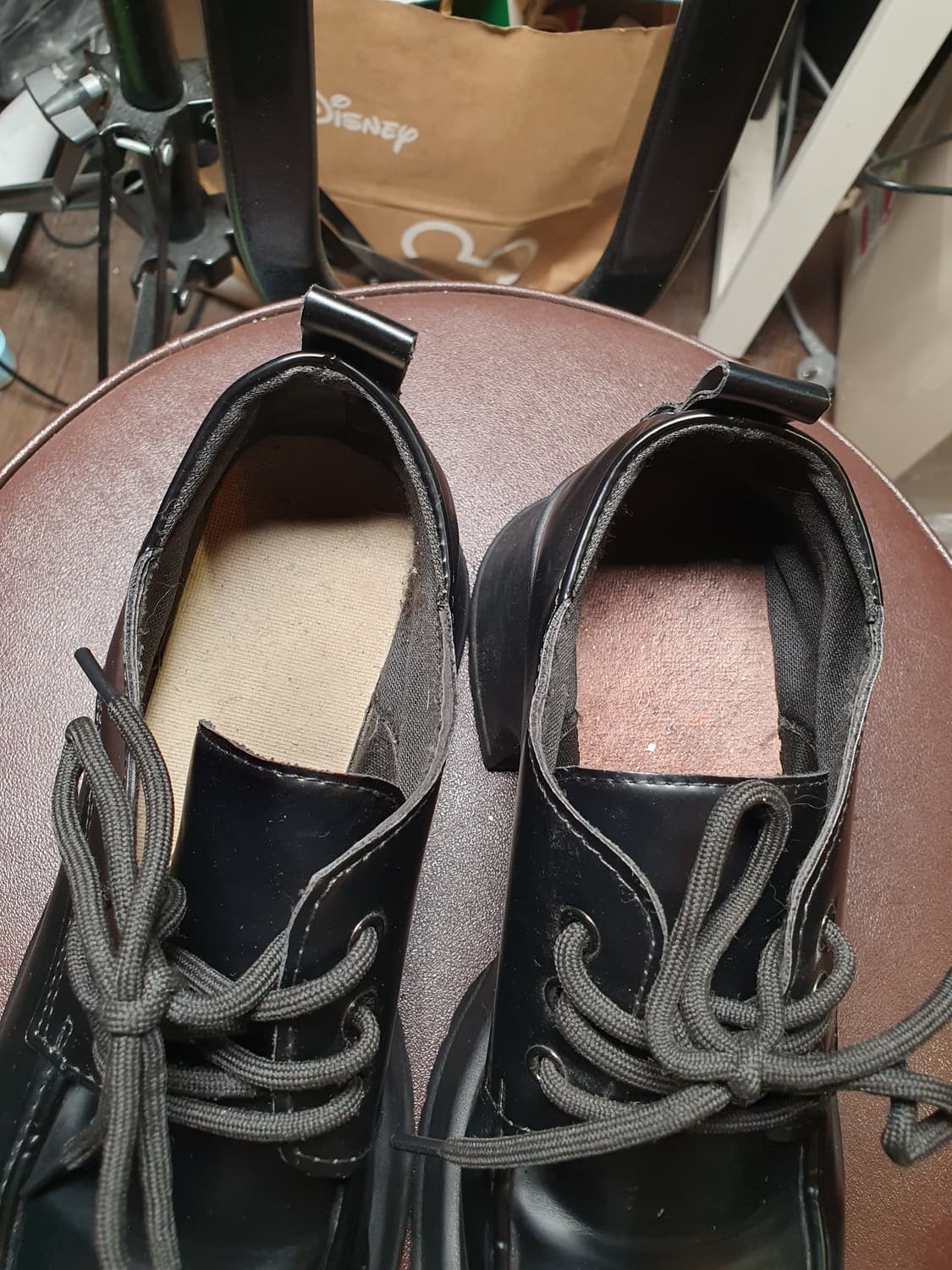 블랙 통굽 더비 슈즈 240mm 상품이미지2