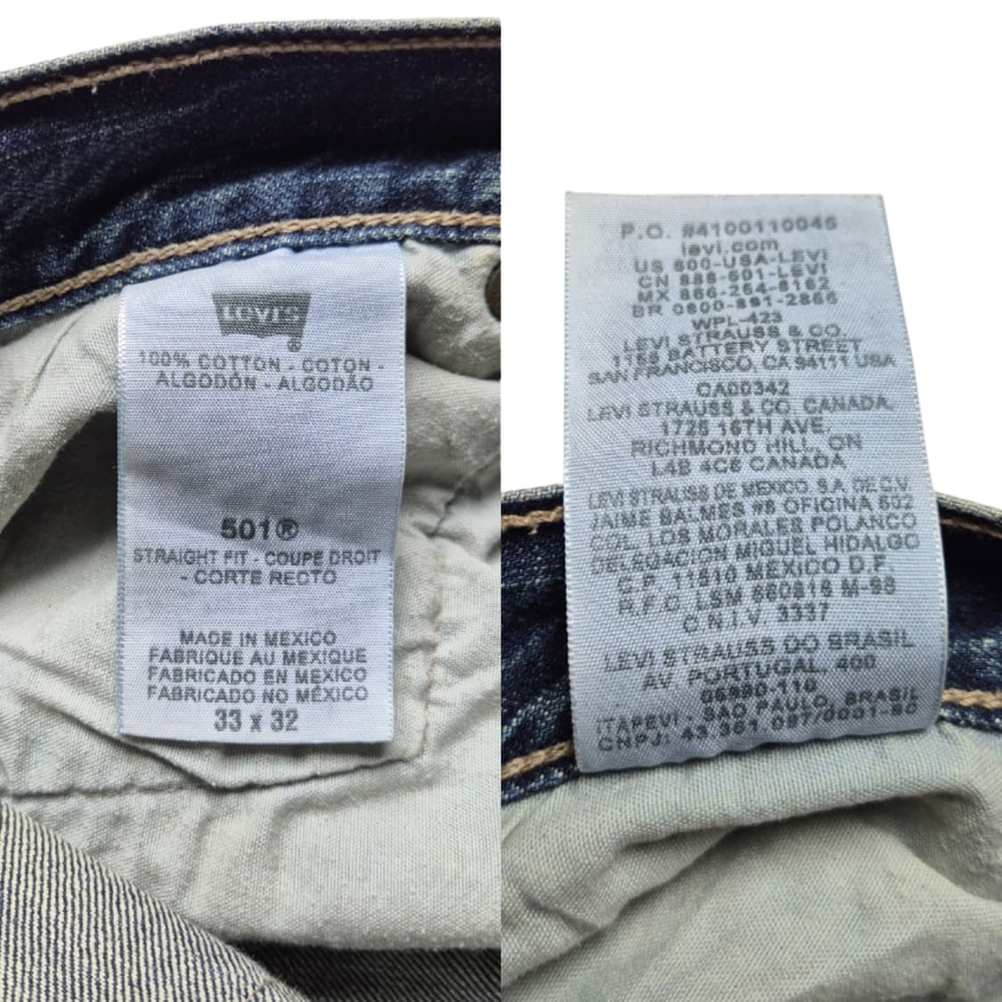 [33x32] 리바이스 501 워시드 데님팬츠 상품이미지9