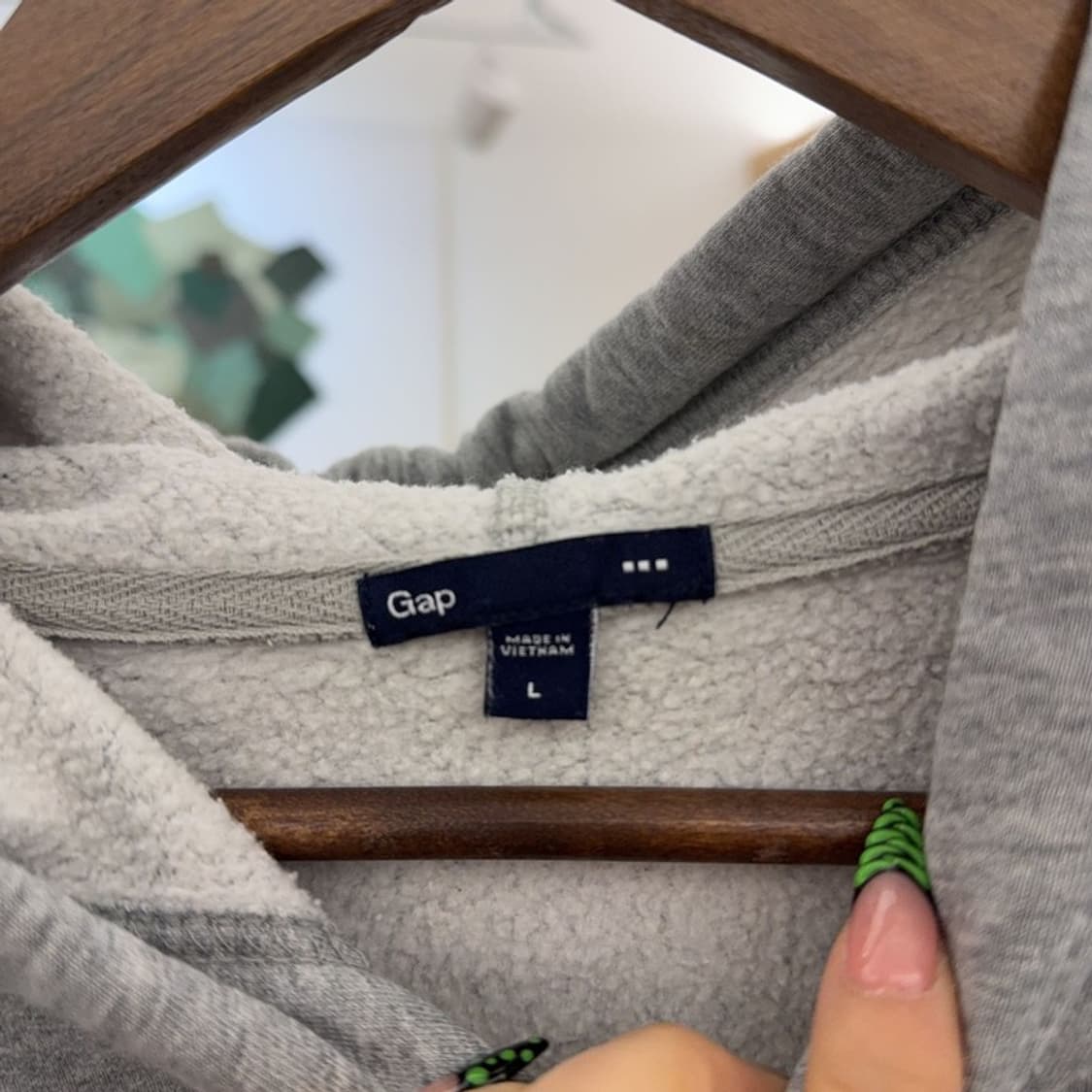 갭 올드스쿨 빈티지 캐주얼 레트로 빅로고 약기모 후드티 L C09130 상품이미지5