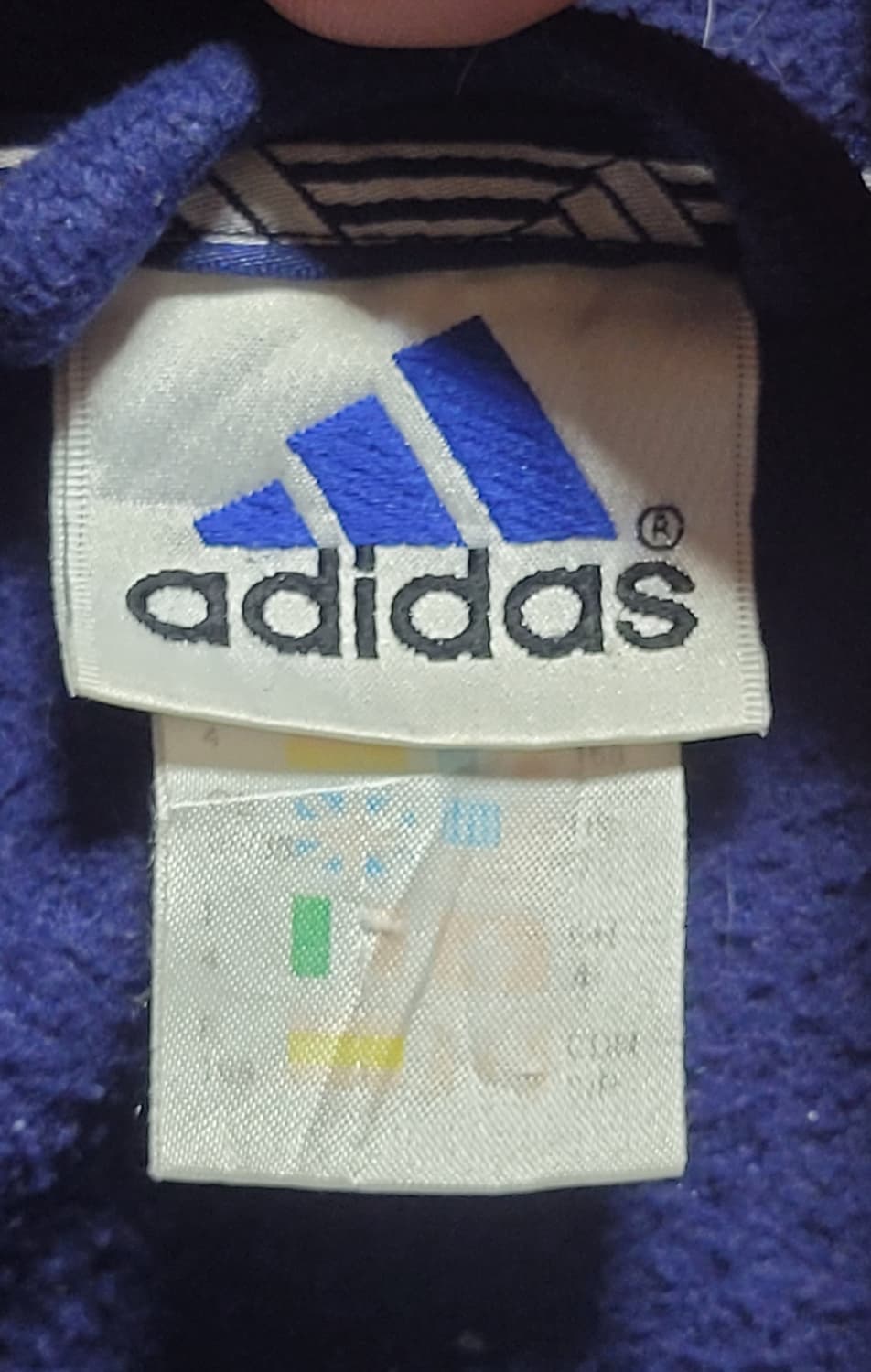 90's 아디다스 만국기 삼선 자켓 105 (네이비) 상품이미지3