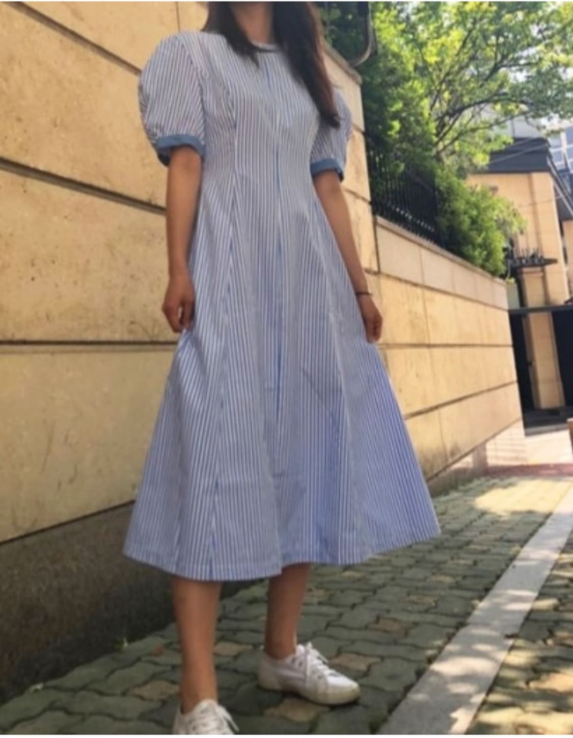 앤유 포지타노 비숍 쇼트 슬리브 드레스 상품이미지1
