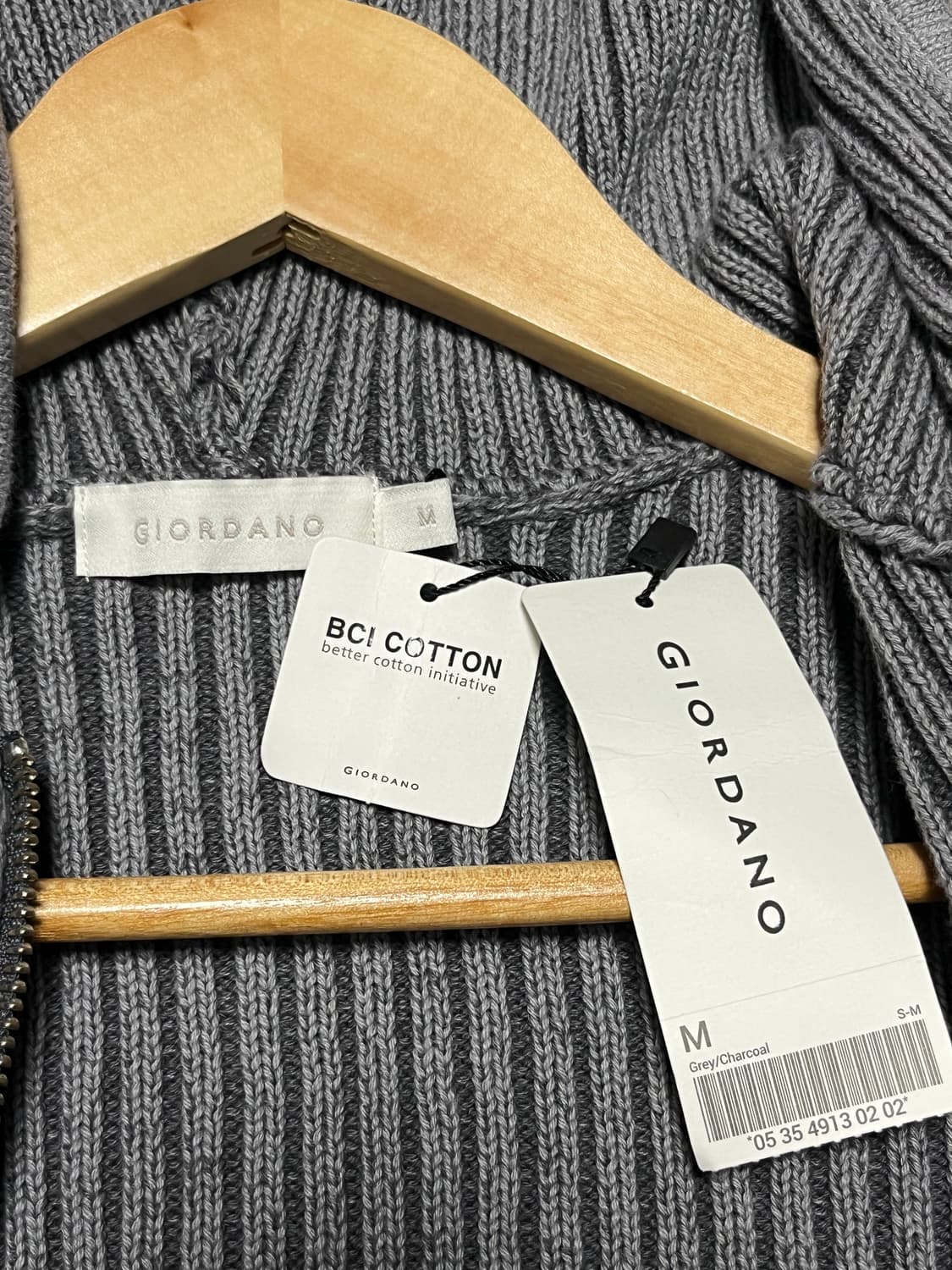 새상품 지오다노 크롭 니트 후드집업 90 상품이미지7