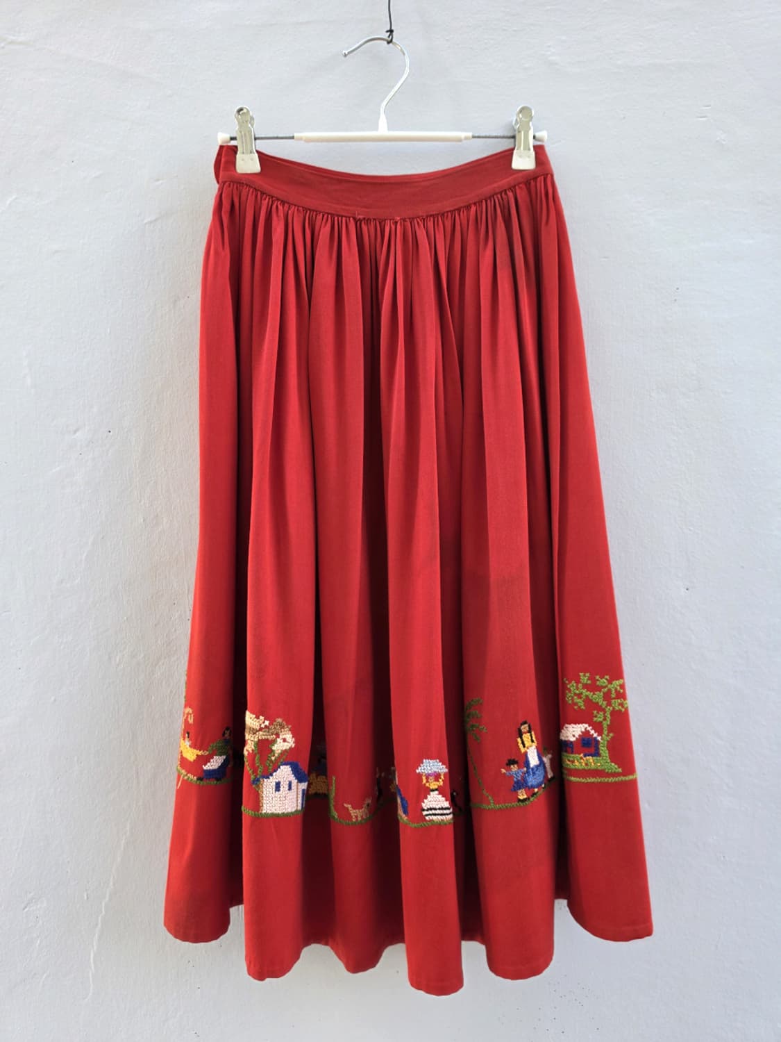 80-90s 빈티지 십자수 스커트 상품이미지6
