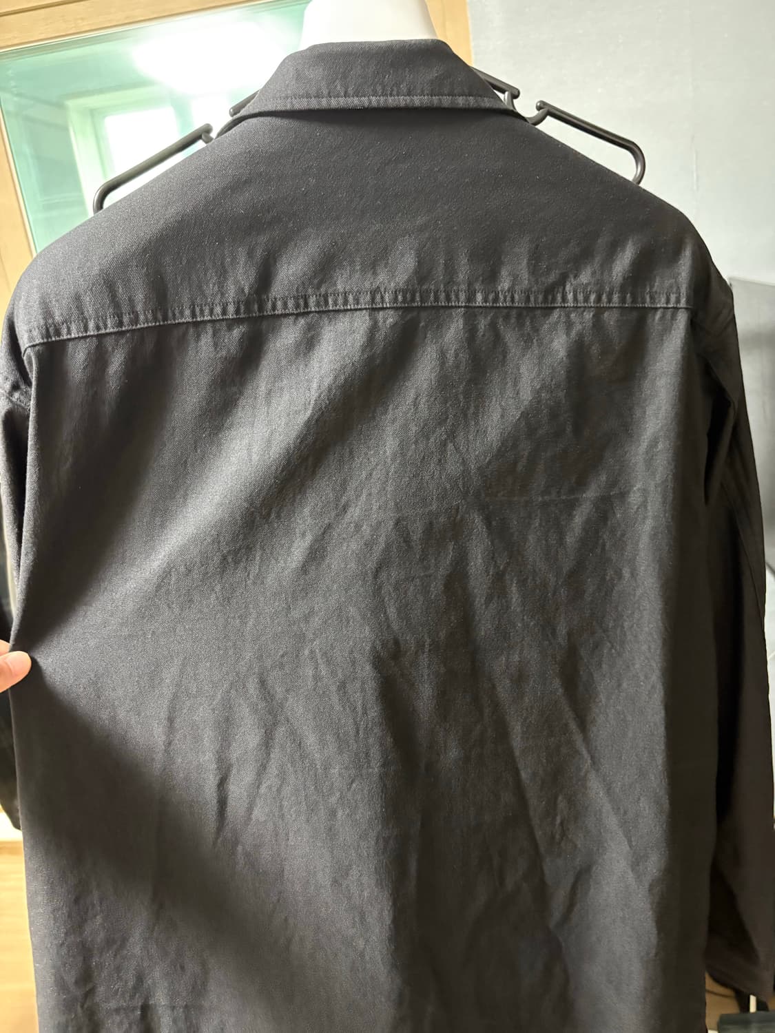이얼즈어고 울 실크 퍼티그 자켓 블랙 m사이즈 상품이미지4