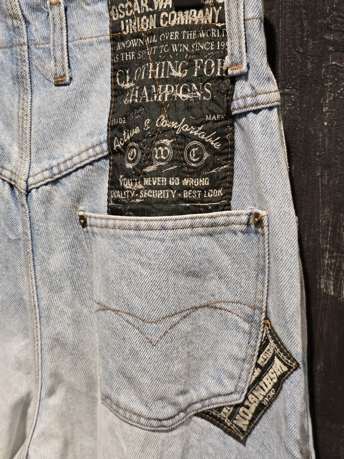 90s OSCAR WASHINGTON Patchwork Jeans 상품이미지6