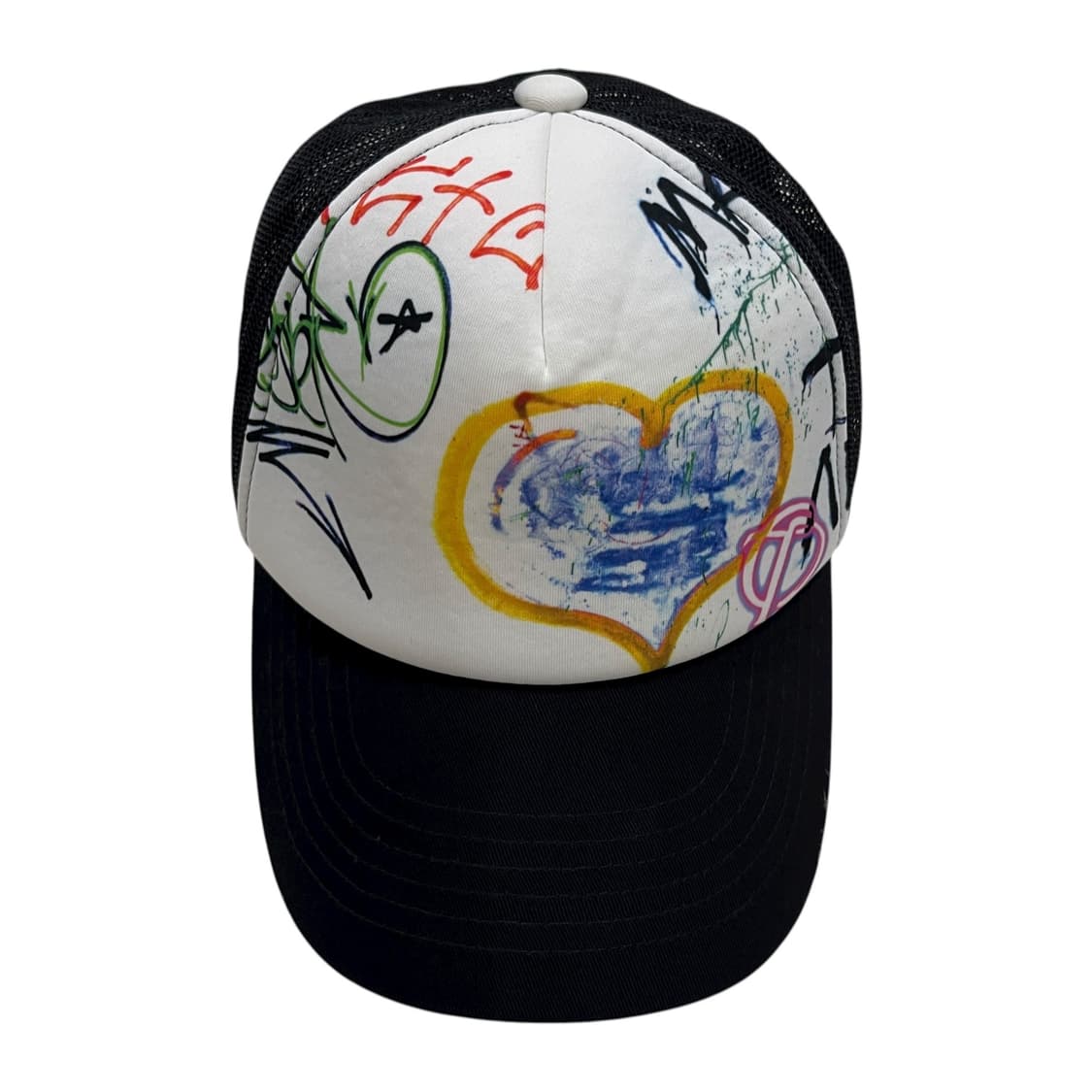 더오픈프로덕트 그래피티 트러커 메쉬캡 모자 블랙 화이트 상품이미지1