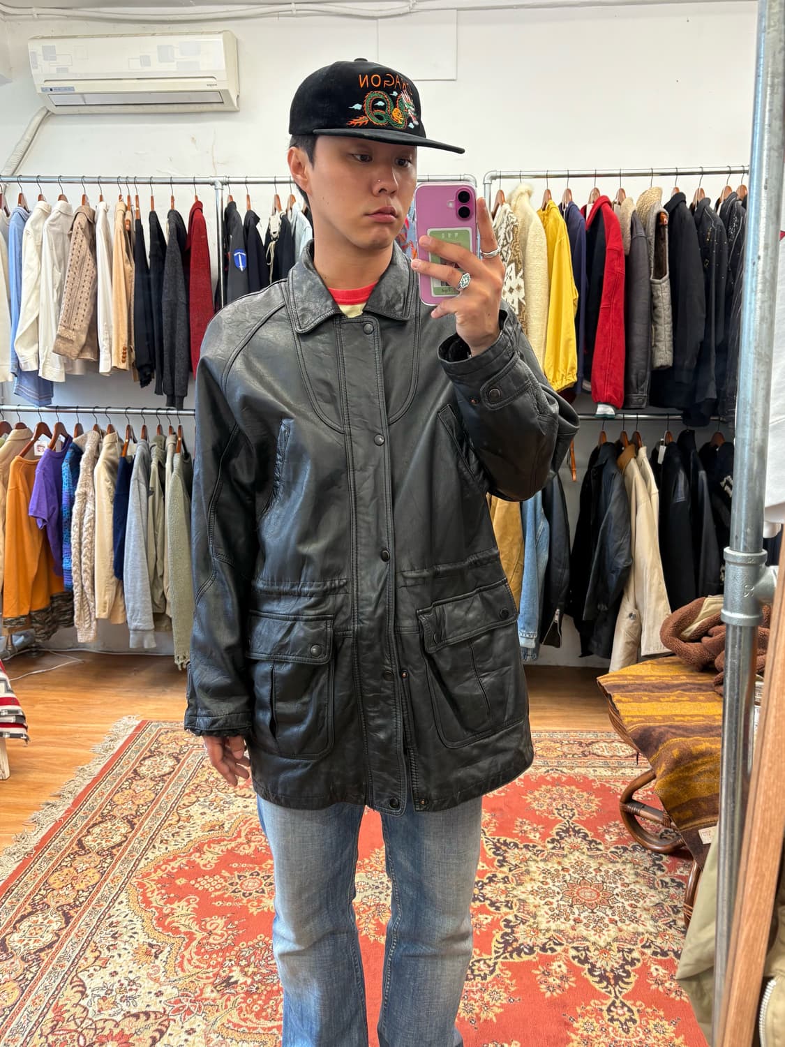 UNO Tokyo 90’s Long Leather Field Coat 상품이미지2