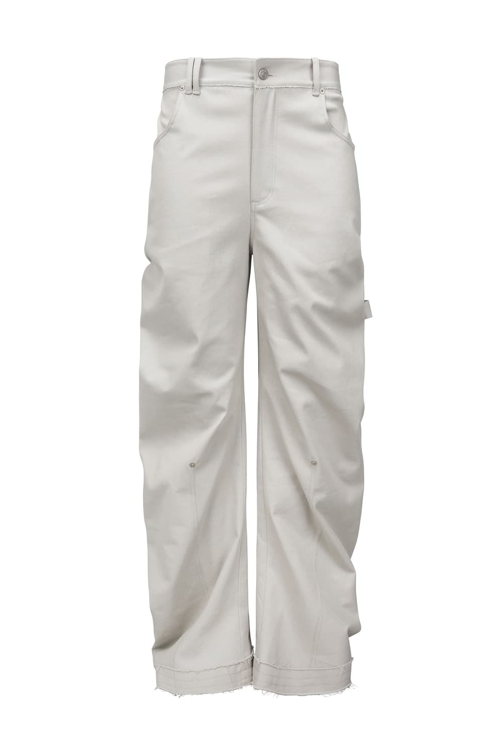 Nache rawcut curved pants dusty beige 상품이미지2