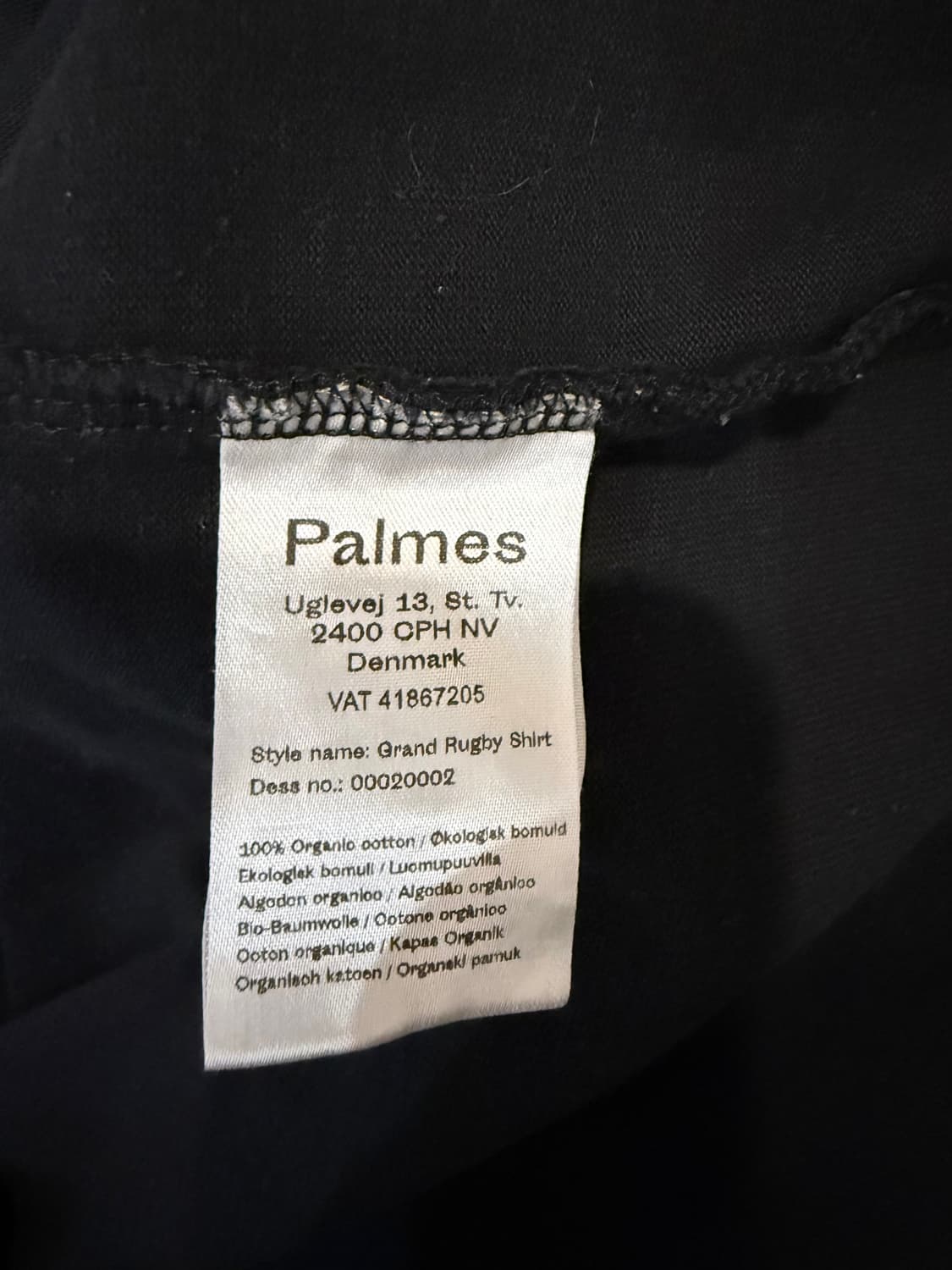 Palmes 그랜드 럭비 셔츠 블랙 상품이미지3