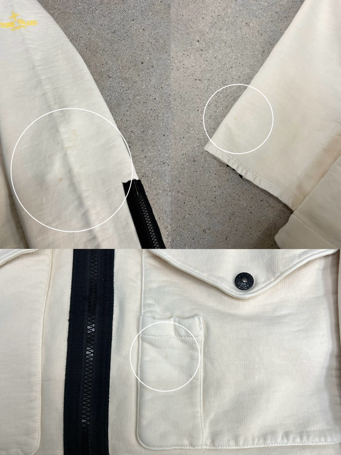 스톤아일랜드 00s 컴팩트 아이보리 코튼 자켓 상품이미지9