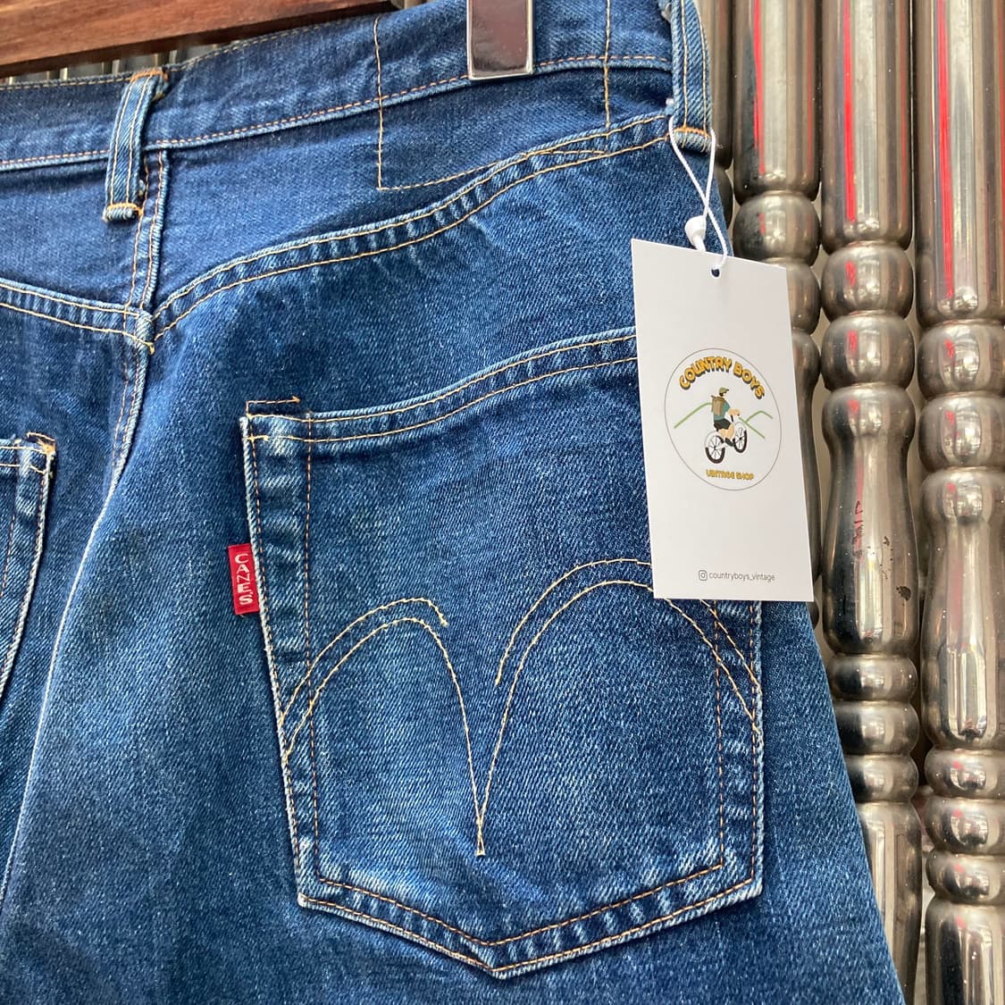 빈티지 슈가케인 워싱 셀비지 데님 팬츠 청바지 상품이미지3