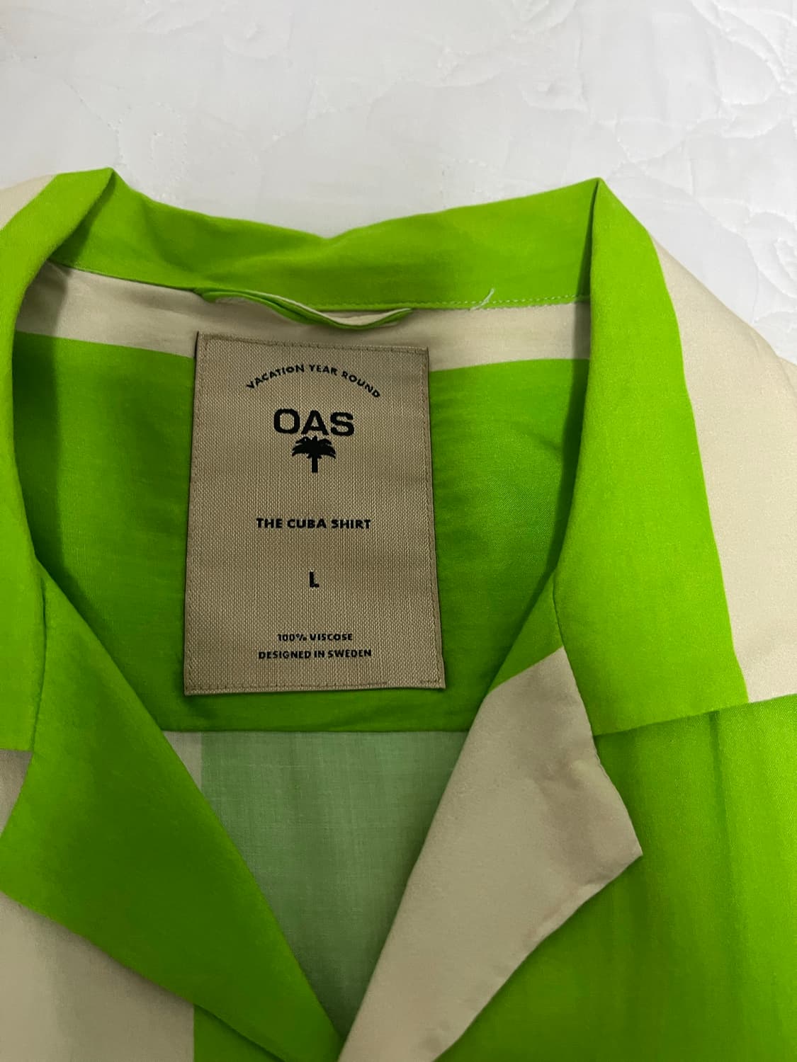 OAS SHIRT 라임 스트라이프 L사이즈 상품이미지2