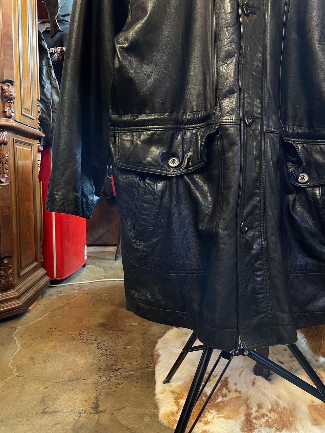 ATELIER ZERO 양가죽 유틸리티헌팅 자켓 블랙 상품이미지4