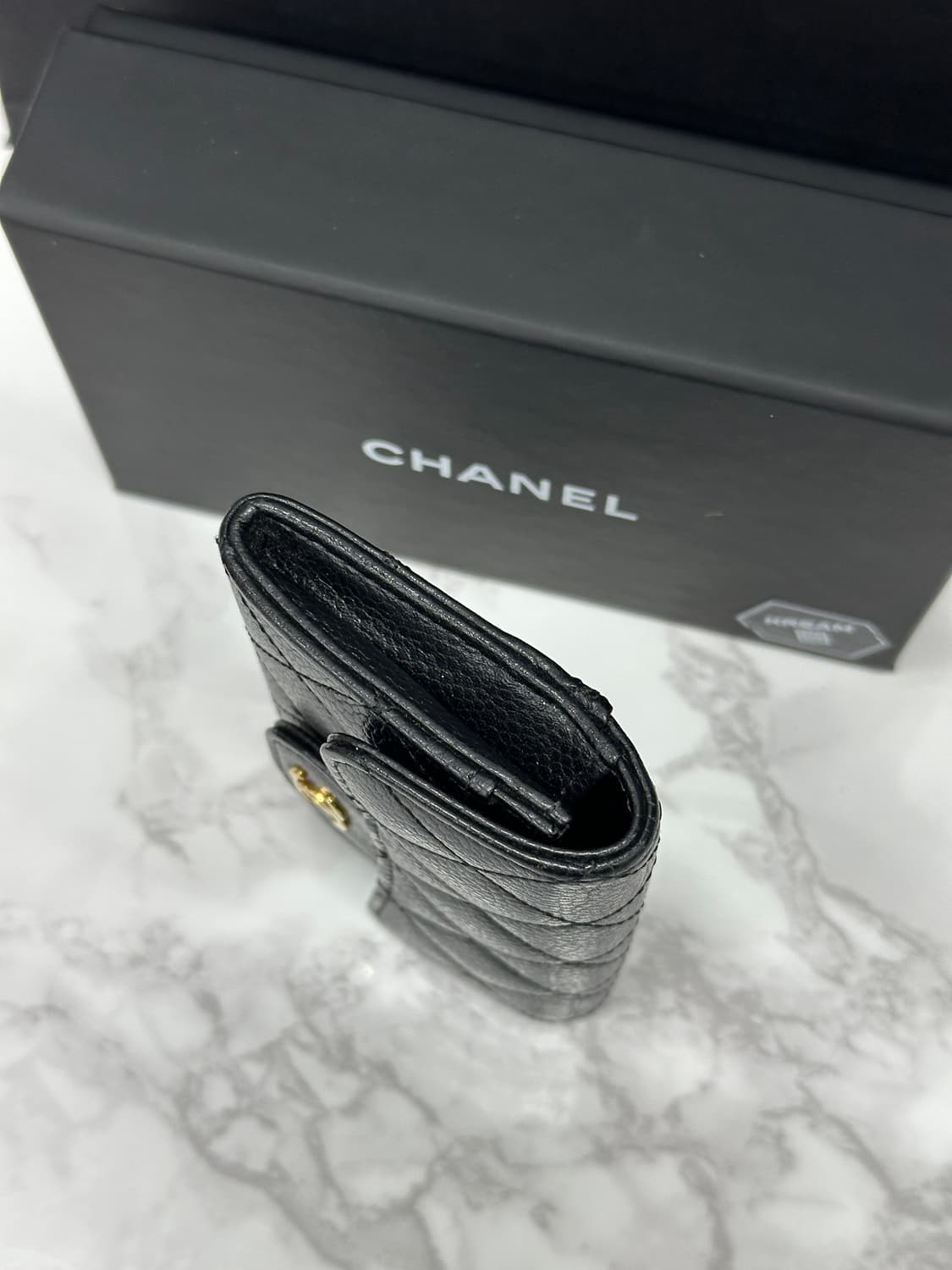 [풀구성] 샤넬 클래식 똑딱이 금장메탈 카드지갑 상품이미지4