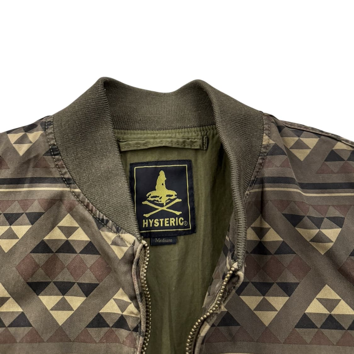 히스테릭글래머 네이티브 패턴 코튼 MA-1 카키 상품이미지8
