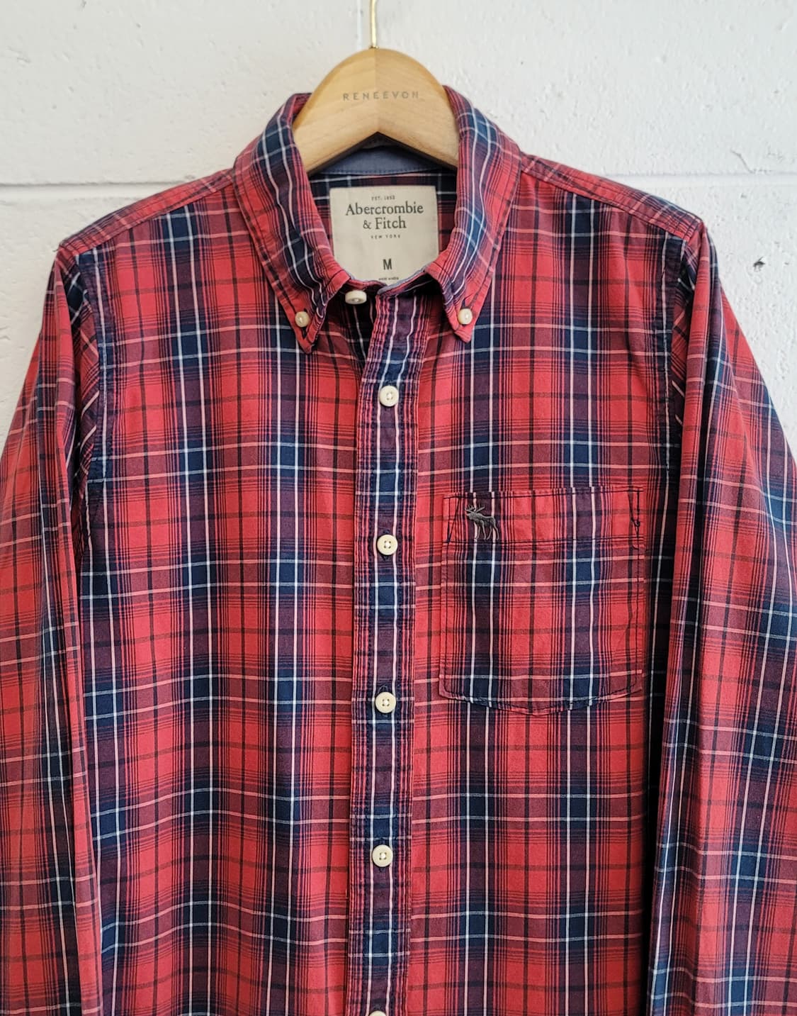 아베크롬비(Abercrombie & Fitch) 체크패턴 셔츠 판매 상품이미지3