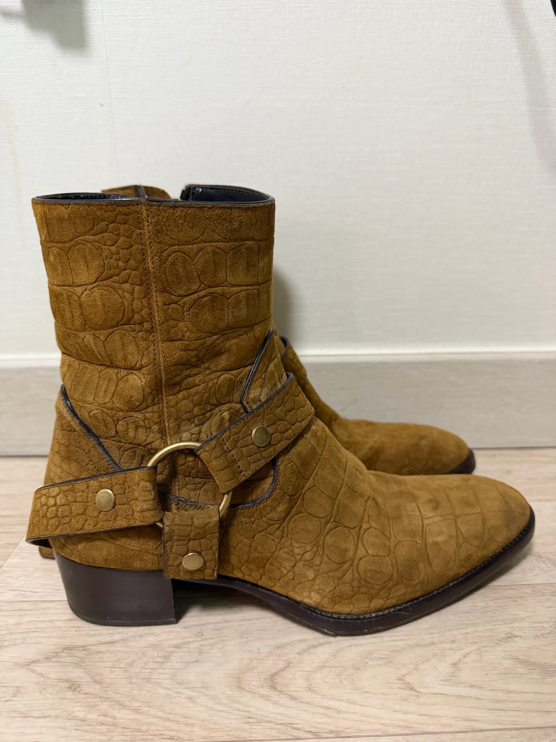 생로랑 하네스 부츠 41 크로커다일 스웨이드 상품이미지5