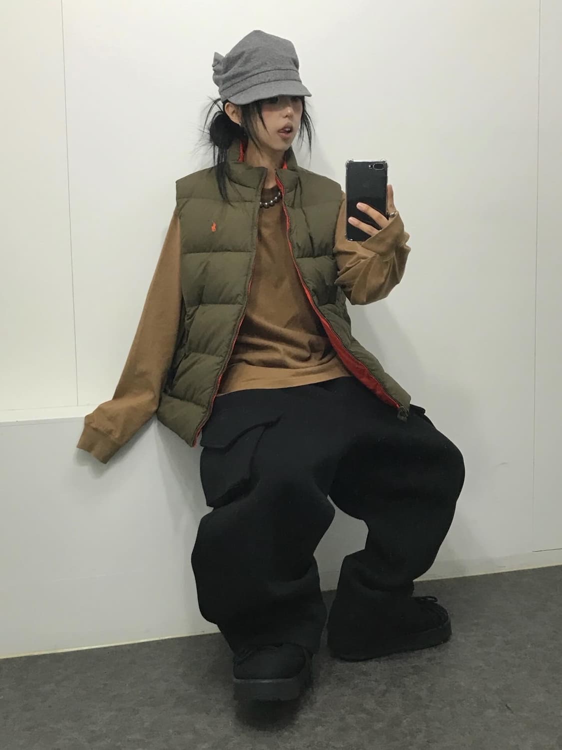 Polo Reversible Khaki/Orange Vest 상품이미지6