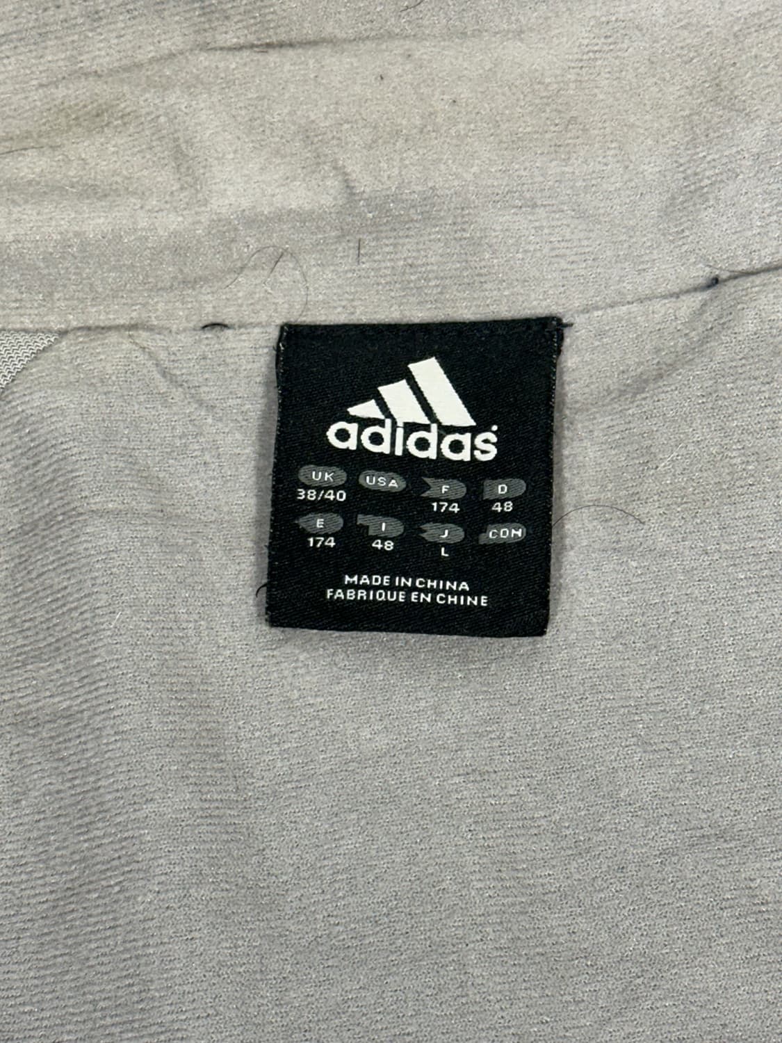 아디다스 블랙 화이트 사이드 라인 바람막이 트랙 자켓 L 상품이미지7