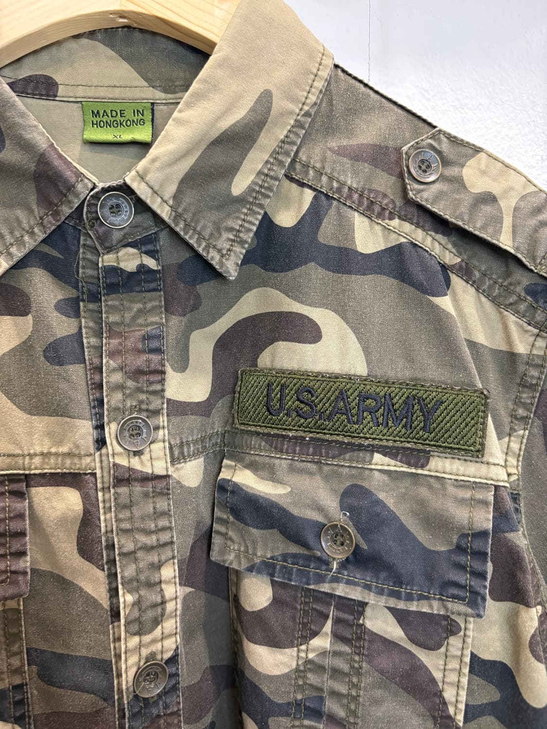 U.S. ARMY 밀리터리 카모 반팔 셔츠 상품이미지3