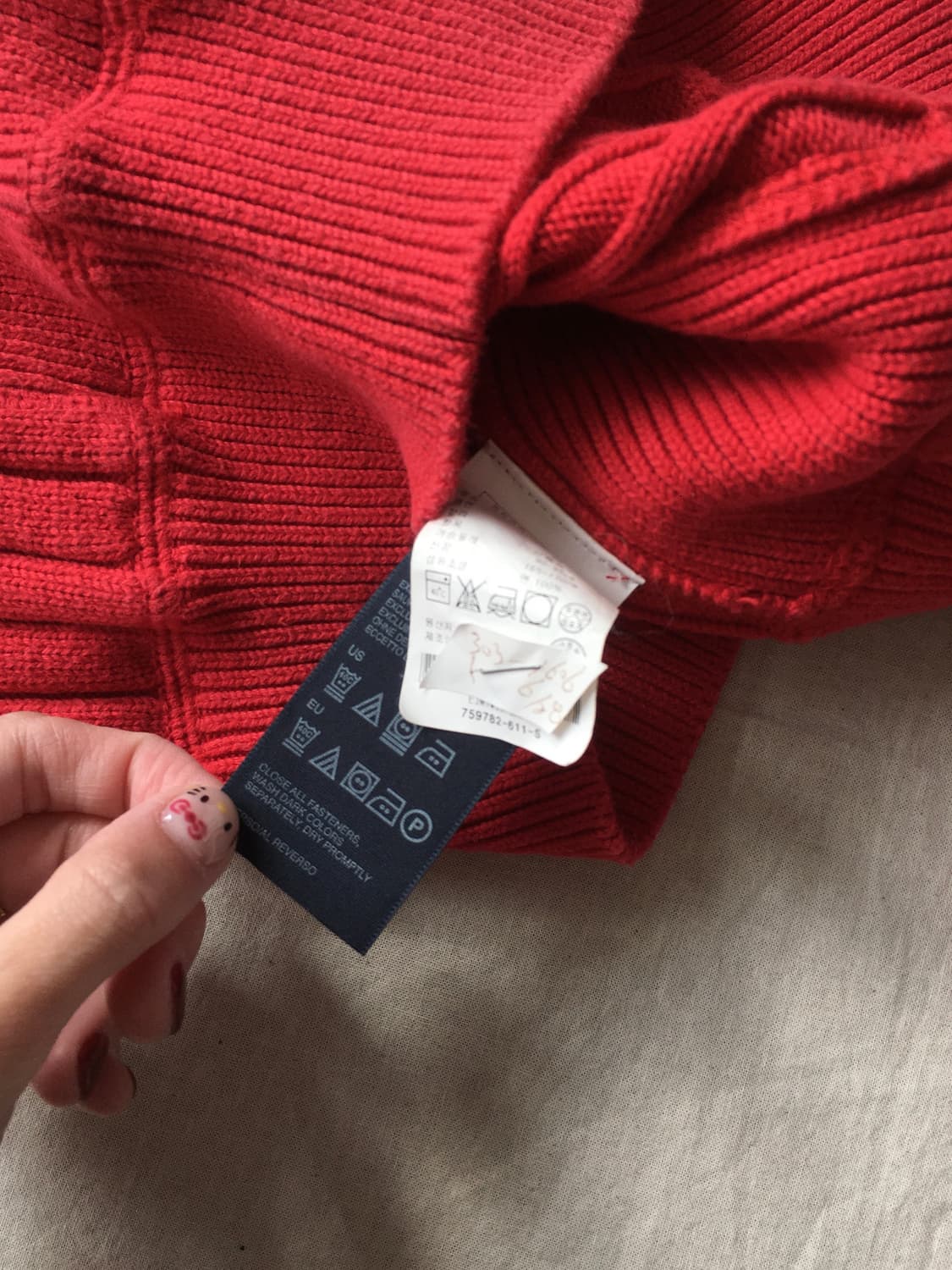 타미힐피거 스몰로고 니트카라집업 상품이미지5