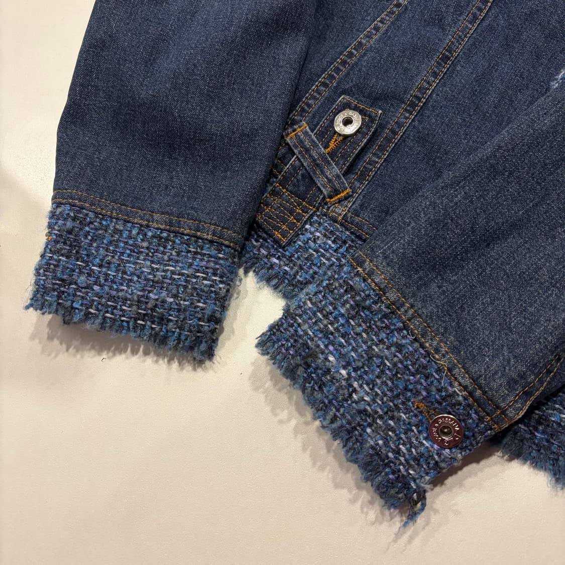 [S] D&G 돌체앤가바나 빈티지 트위드 데님 청자켓 D72 상품이미지7