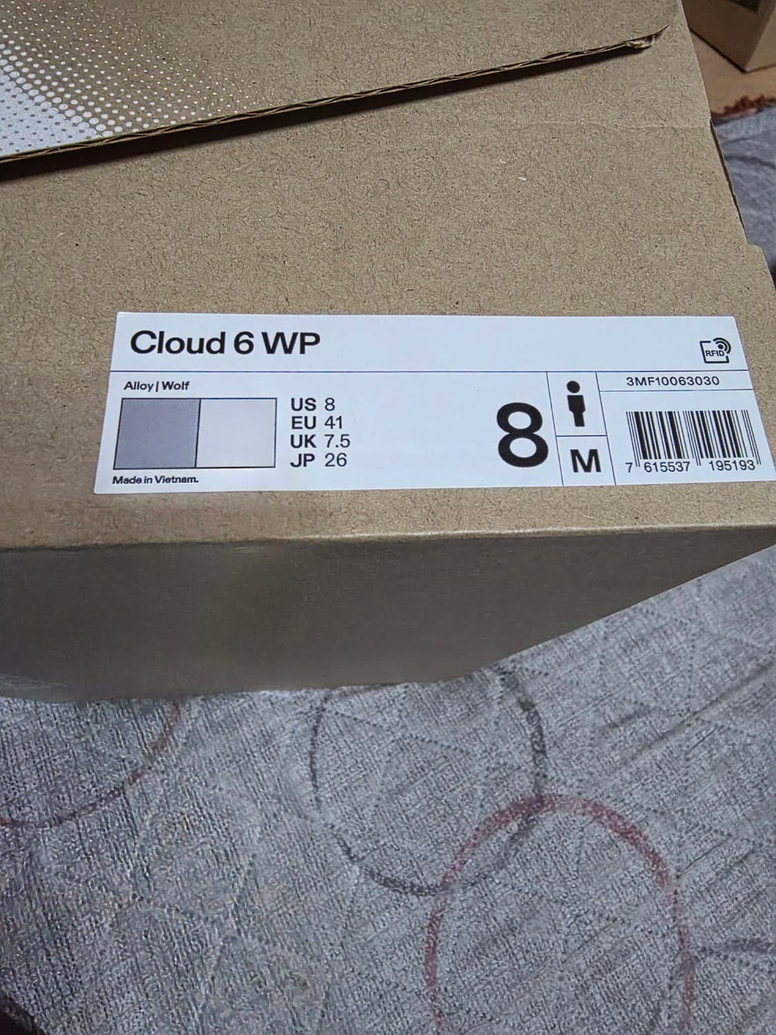 (방수 기능)온러닝 클라우드6 워터프루프 260 상품이미지6