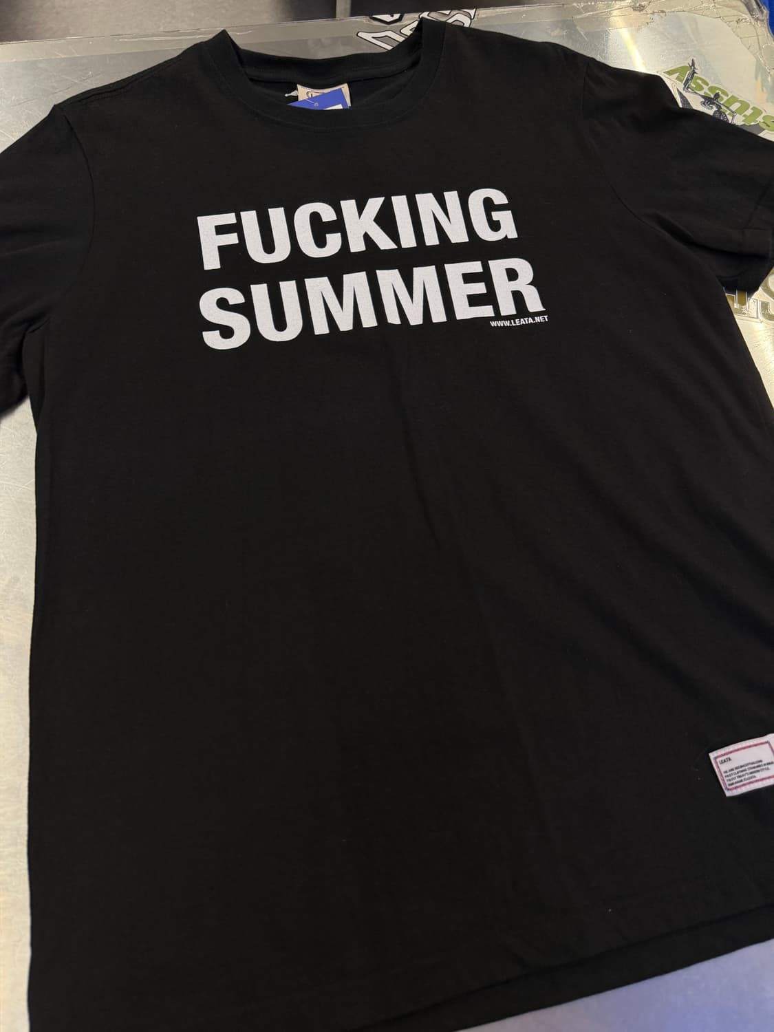 리타 Fucking Summer 블랙 반팔티 XL 상품이미지3
