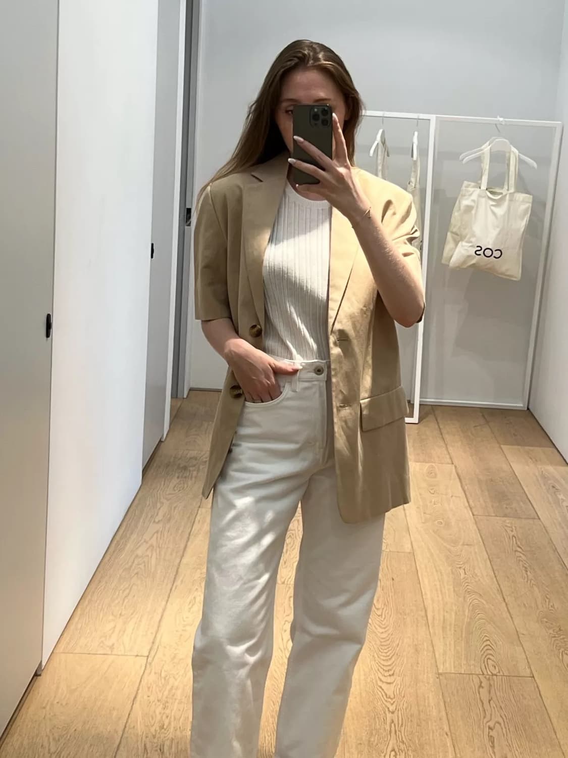 COS column 스트레이트 진 초크 색상 상품이미지1