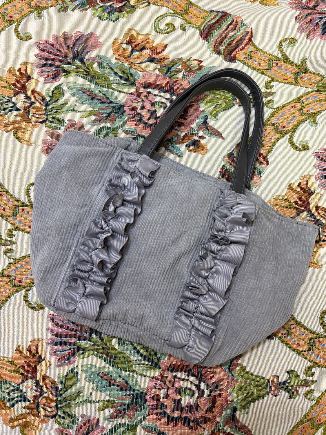 Afternoontea wardrobe 그레이 레이스 숄더백 상품이미지1