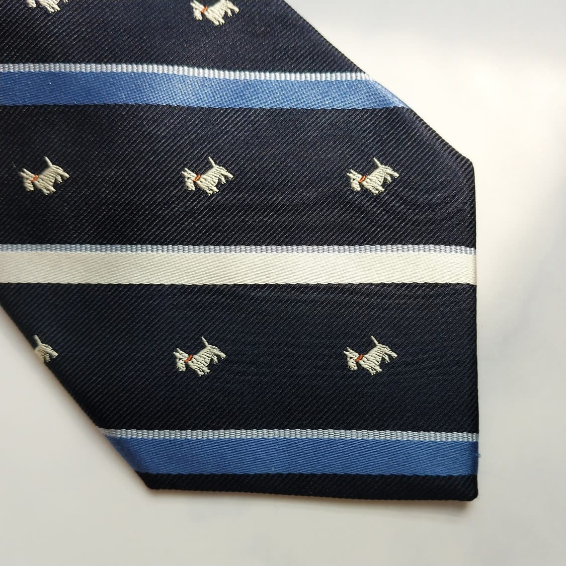 챕스 실크 네이비 강아지 패턴 넥타이 8.5cm A+등급 K945
 상품이미지9