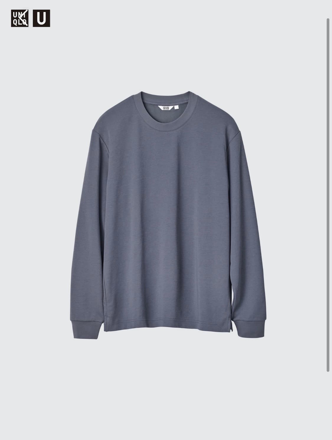유니클로 u AIRism코튼크루넥T 06gray 상품이미지1