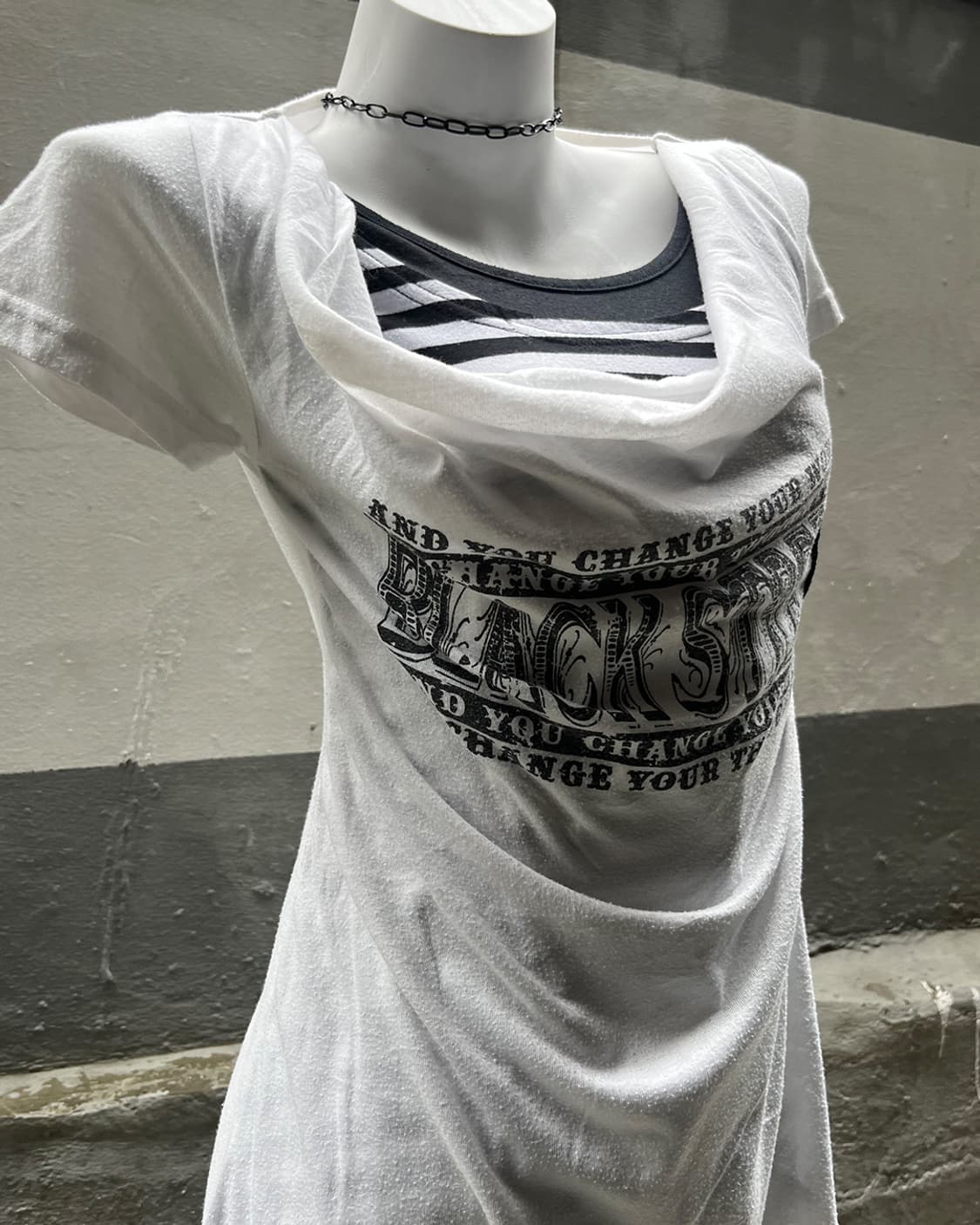 Y2K Skull Draped Tunic Dress 상품이미지3