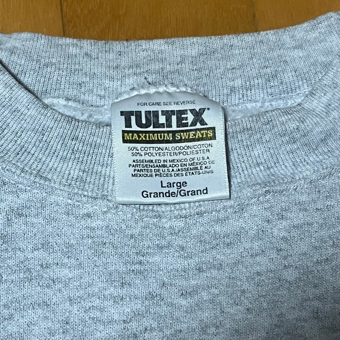 90s tultex 툴텍스 50/50 스웻셔츠 오트밀 상품이미지2