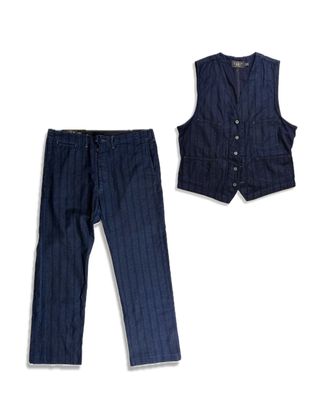RRL 더블알엘 데님 수트 셋업 (자켓+베스트+팬츠) 상품이미지3