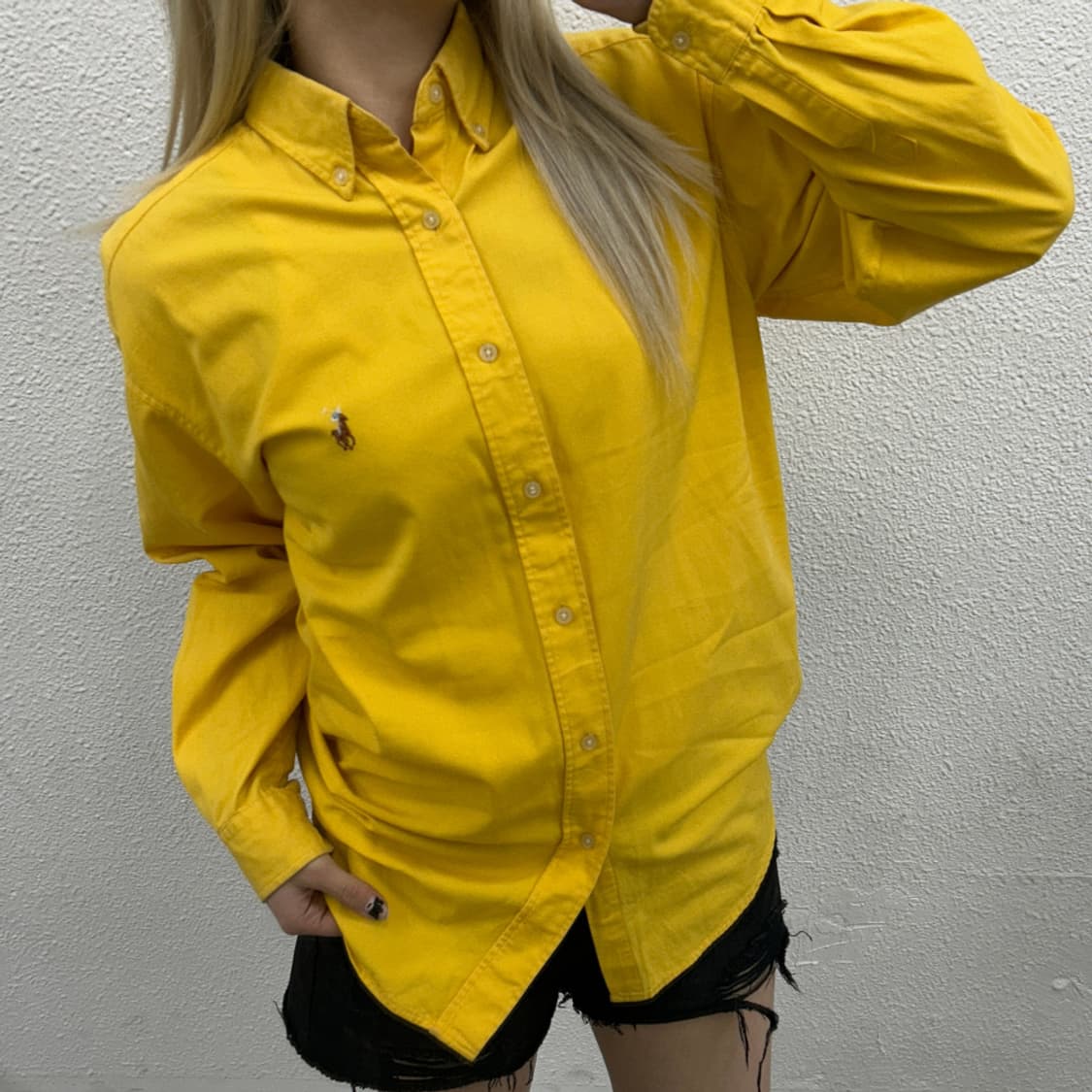 폴로 랄프로렌 옥스포드 옐로우 셔츠 55 상품이미지1