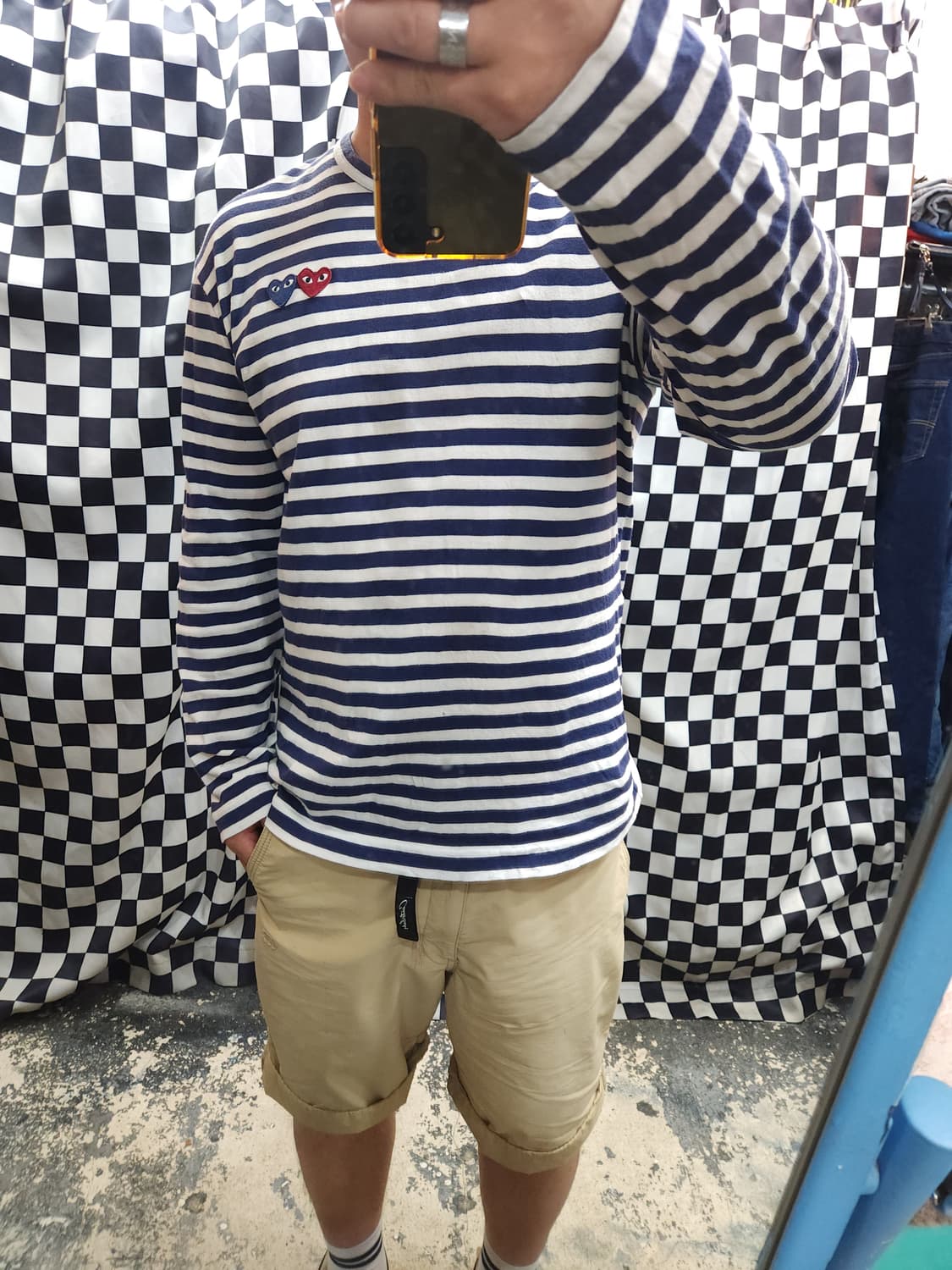 꼼데가르송 더블와펜 보더 티셔츠
 상품이미지8