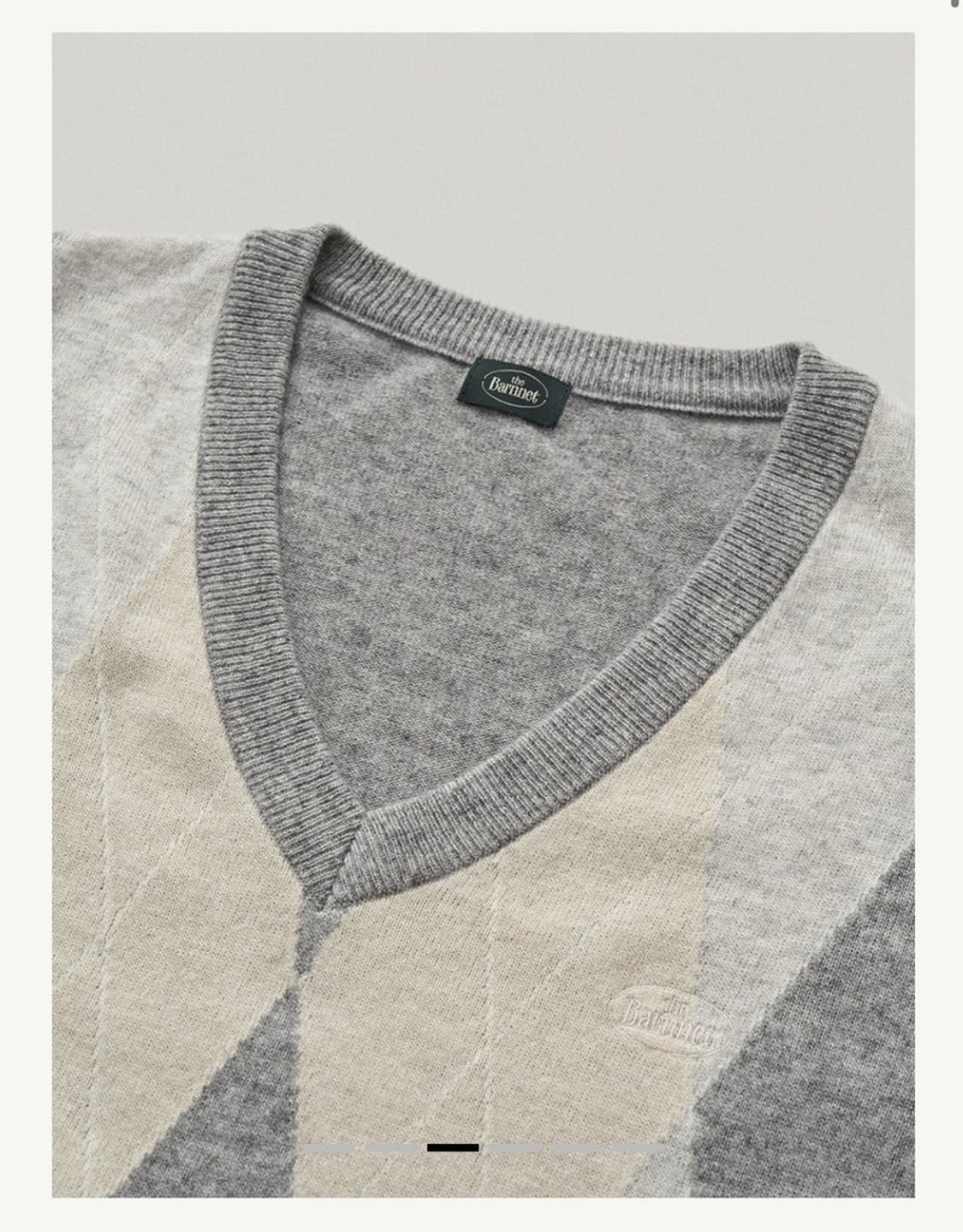 더바넷 아가일 니트 스웨터 상품이미지3