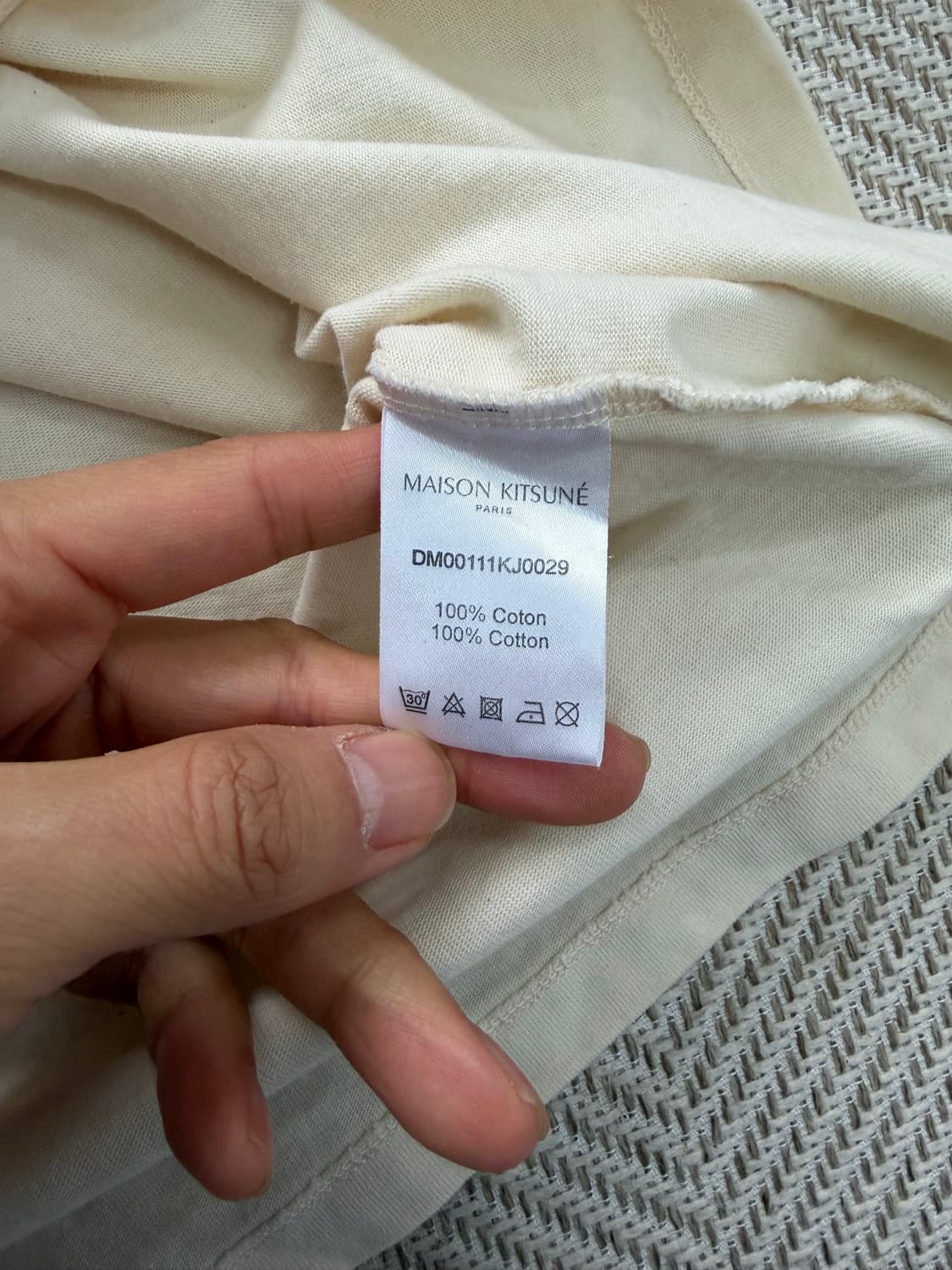 정품) 메종키츠네 남성 오버핏 칠부 티셔츠 M 상품이미지7