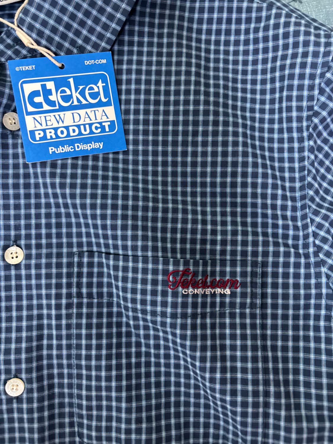 테켓 셔츠 CONVEYING CHECK SHIRT-BLUE [M] 상품이미지2