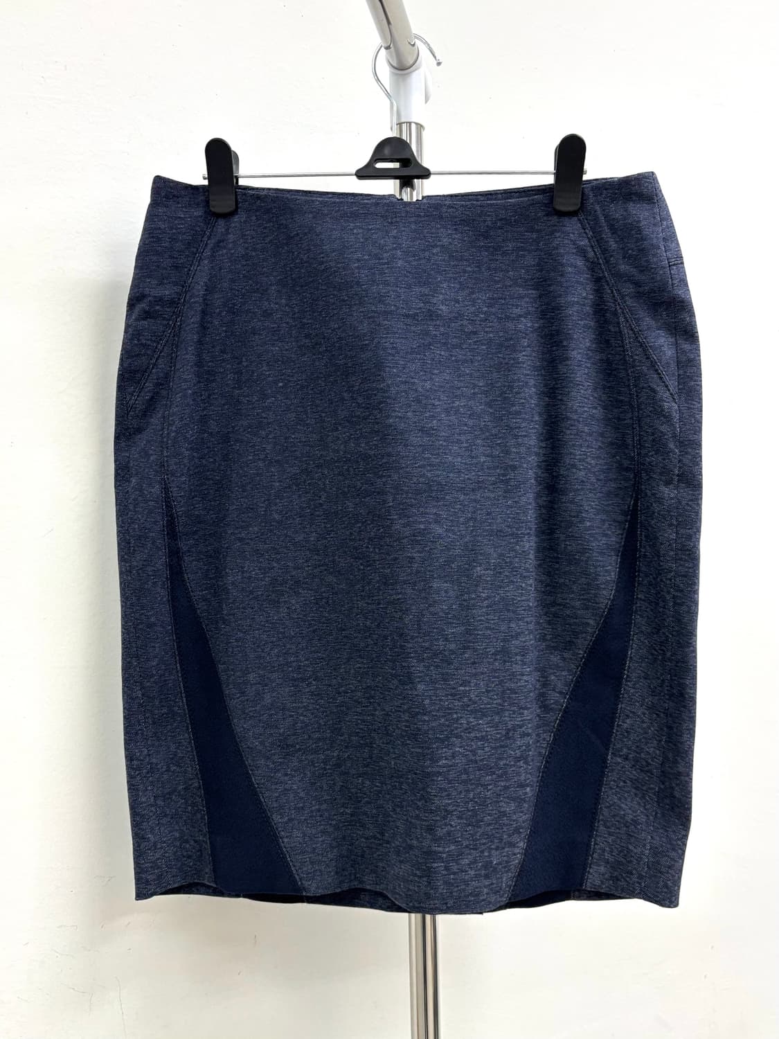 빈티지 네이비 미디 스커트 상품이미지3