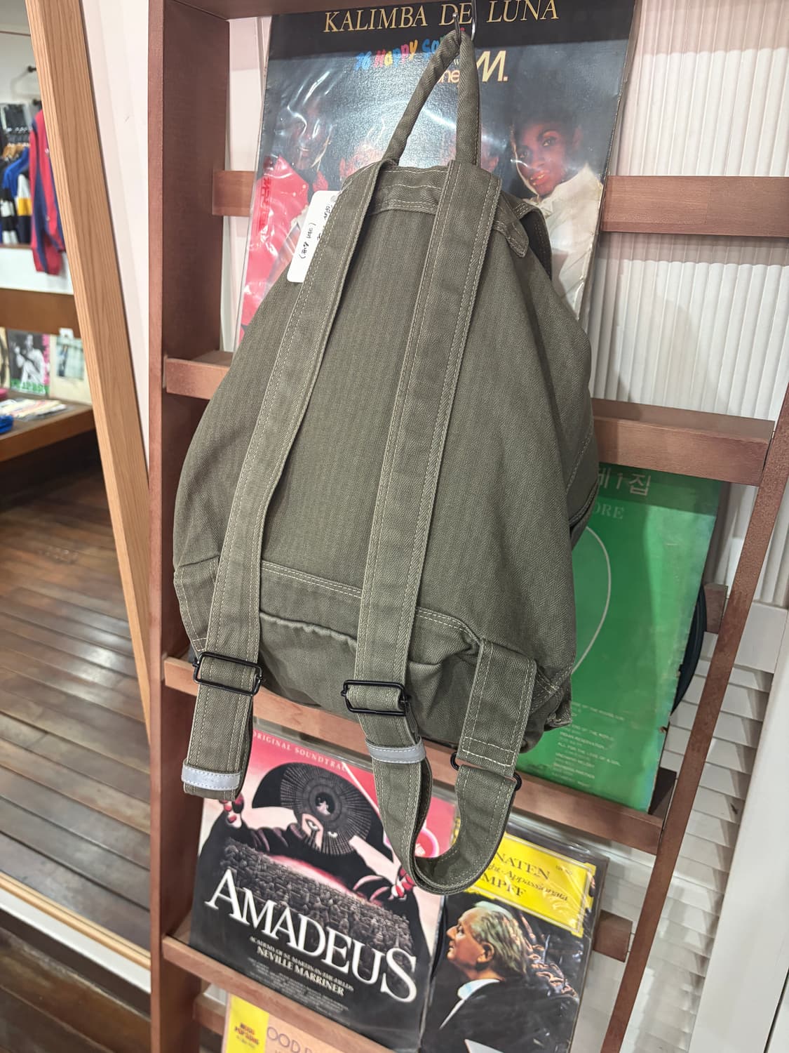 요시다 포터 헤링본 코튼 럭색 (Olive / Khaki)  상품이미지8