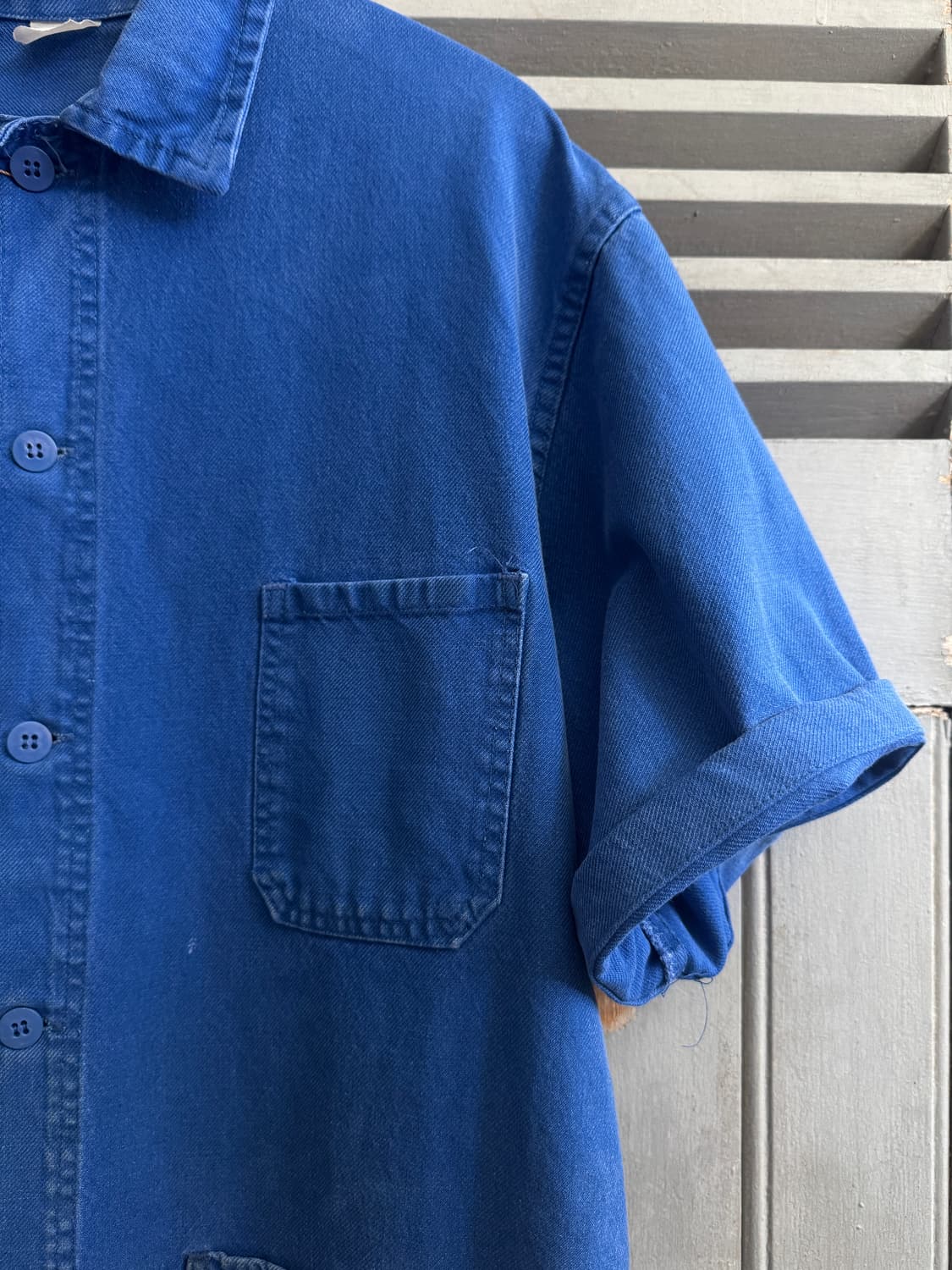 [XL]90's 빈티지 워싱 하프 프렌치 워크자켓 상품이미지3