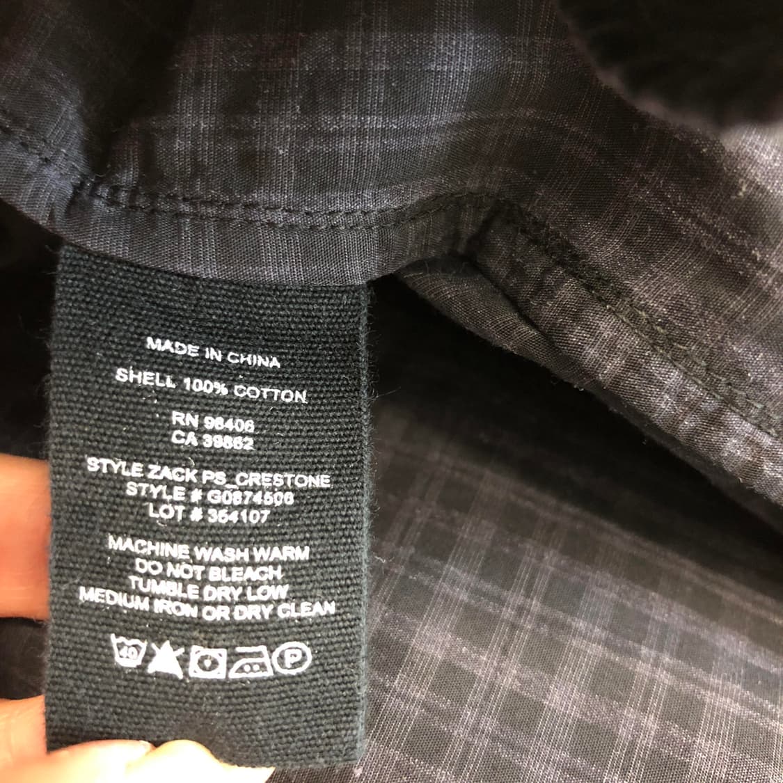 띠어리 깅엄셔츠 L 사이즈 상품이미지6