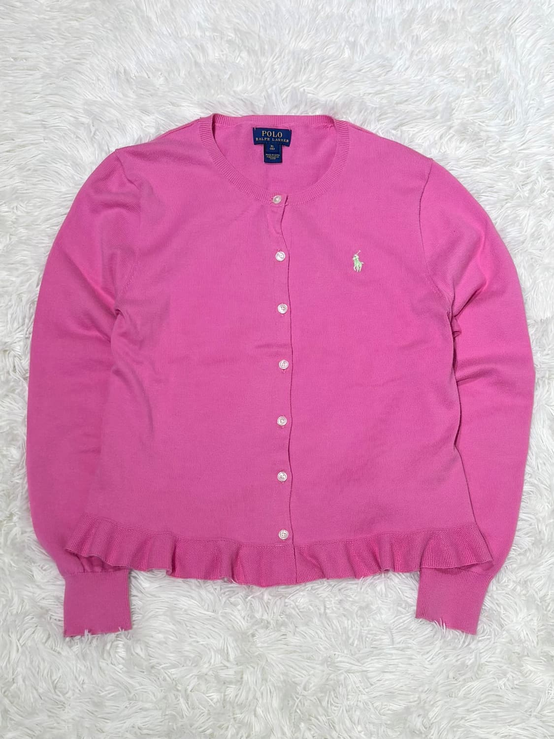 폴로랄프로렌 핑크 포니 프릴 가디건 상품이미지3