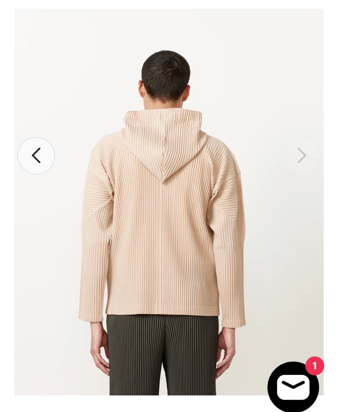 옴므플리세 후드집업 베이지 상품이미지4