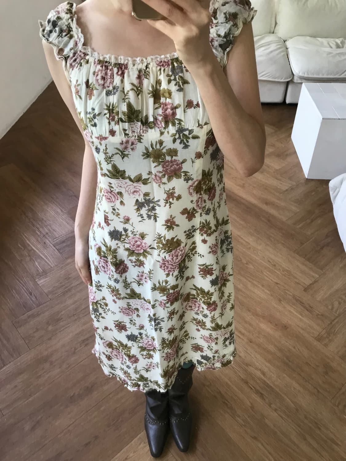vintage flower pattern one-piece 상품이미지7
