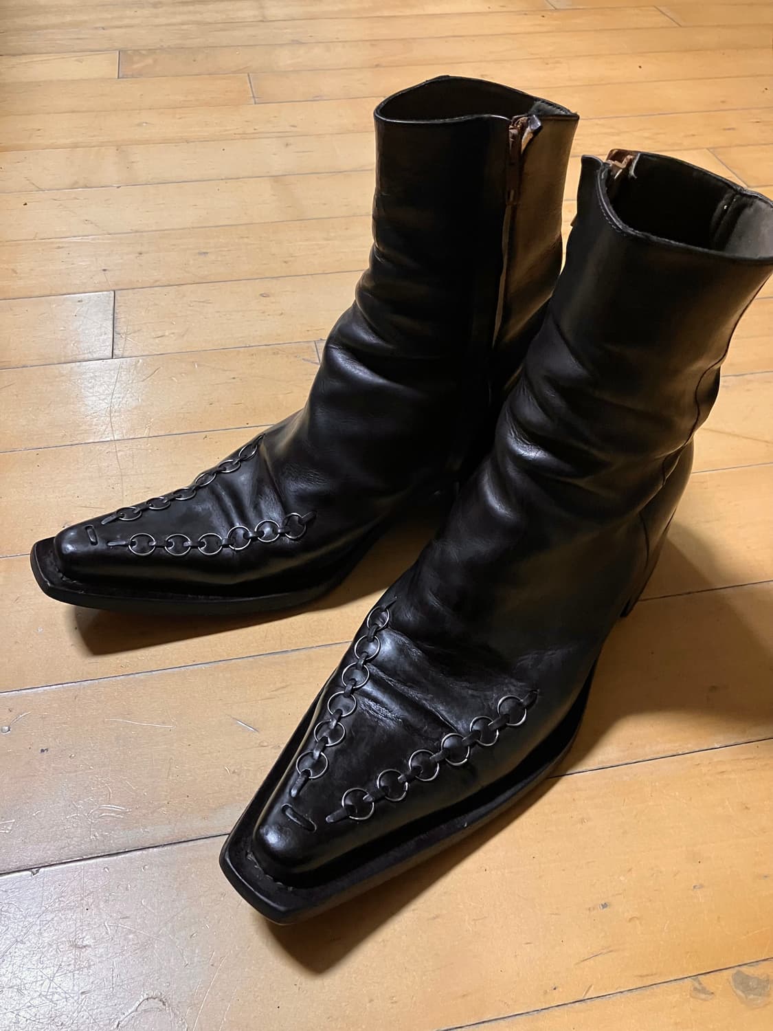 DSQUARED2 디스퀘어드 롱 노즈 웨스턴 링 피어스 부츠 42 상품이미지4